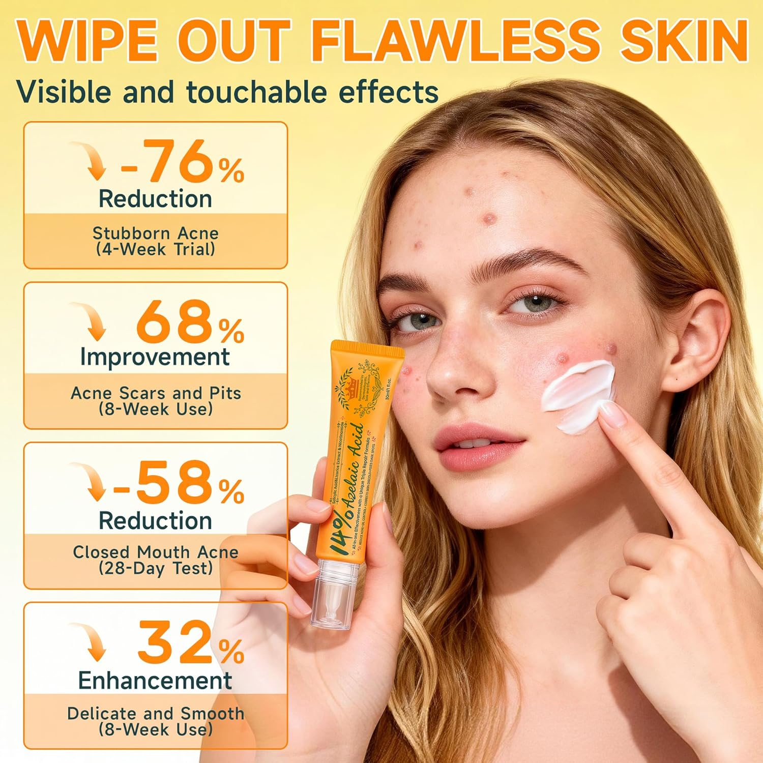 Azelaic Acid 14% Serum for Face, Azelaic Acid Cream with Niacinamide & Salicylic Acid, Balances Oil and Hydration,Improves Skin Clarity,Strengthens Skin Barrier,60Ml,2Pcs image number 1