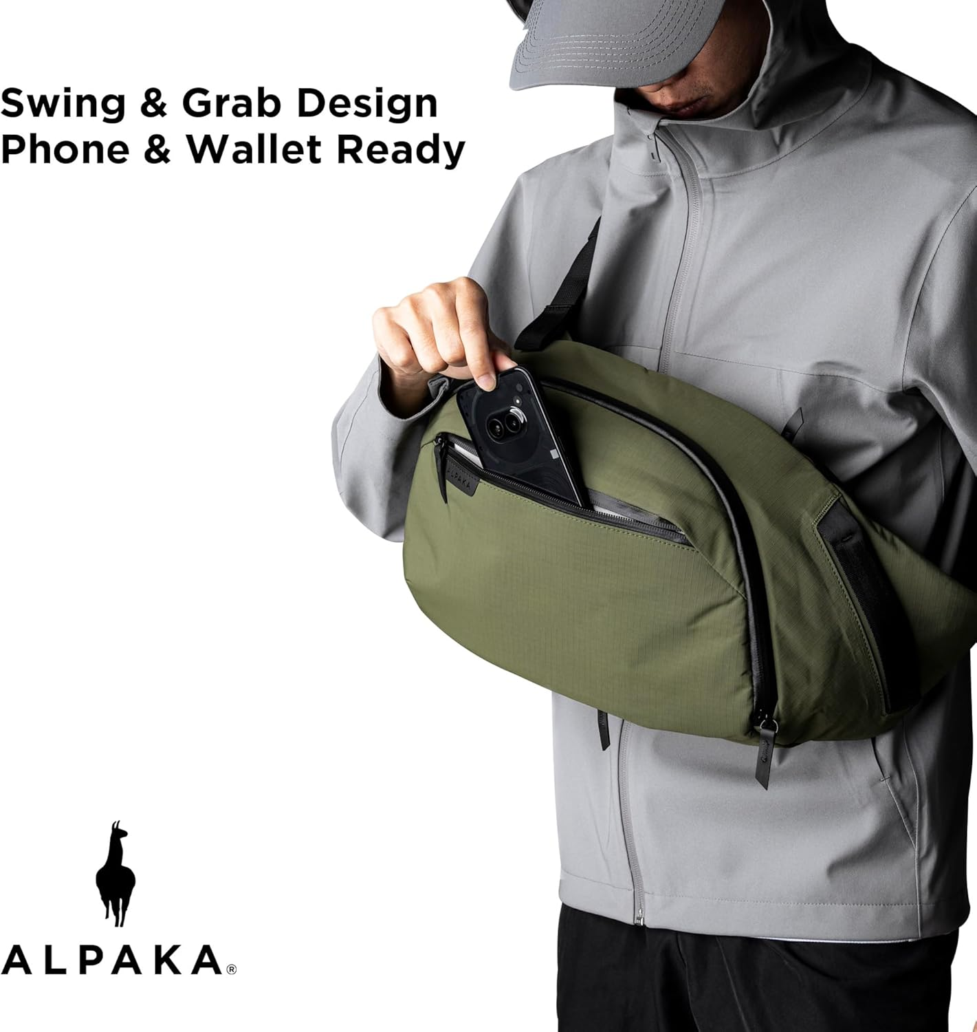 ALPAKA Metro Crossbody Right Shoulder 7.5L - Crossbody Bag Men,Sling Backpack - Fits 11" Tablet - Single Shoulder image number 6