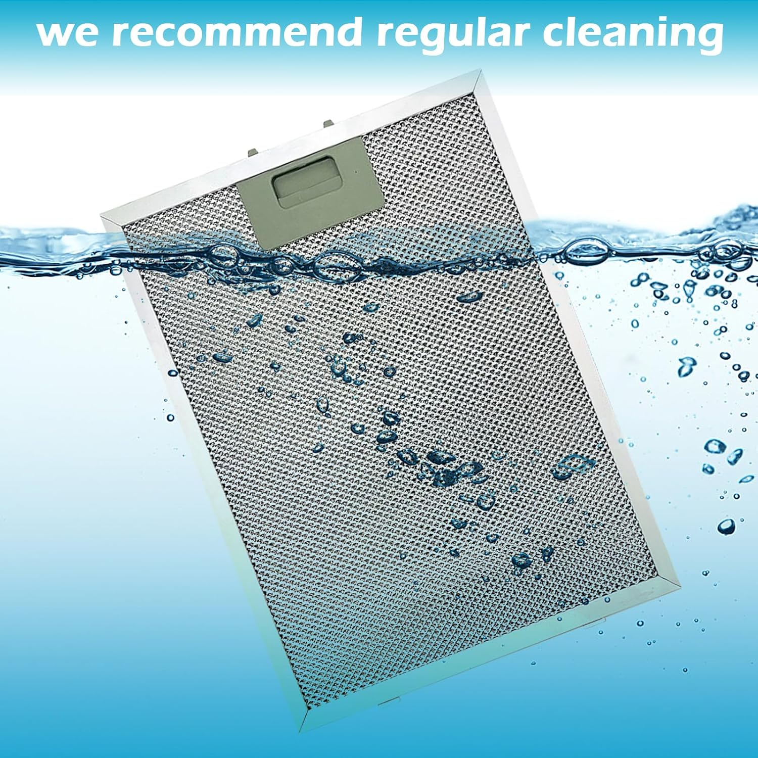 Cooker Hood Filter Replacement, 2PCS Aluminum Alloy Universal Hood Filter, Rustproof Dust and Smoke Proofing Filter for Kitchen (26 X 23Cm) image number 4