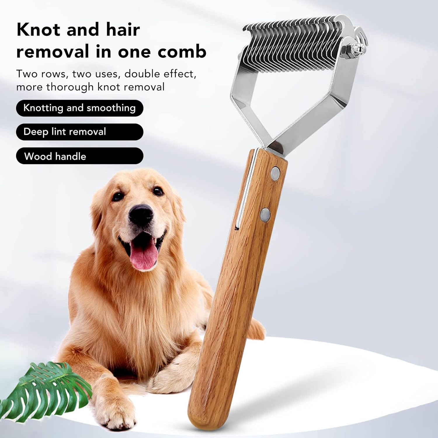Versatile Dogs Grooming Rake,Ergonomic and Pet Hair Removal Brush,Perfect for Home or Professional Use Gentle on Skin for a Healthy, Shiny Coat for All Dog and Cat Breeds