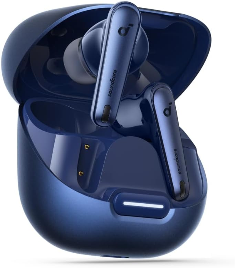 Soundcore by Anker Liberty 4 NC Wireless Noise Cancelling Earbuds, 98.5% Noise Reduction, Adaptive Noise Cancelling to Ears and Environment, Hi-Res Sound, 50H Battery, Bluetooth 5.3 (Velvet Black)