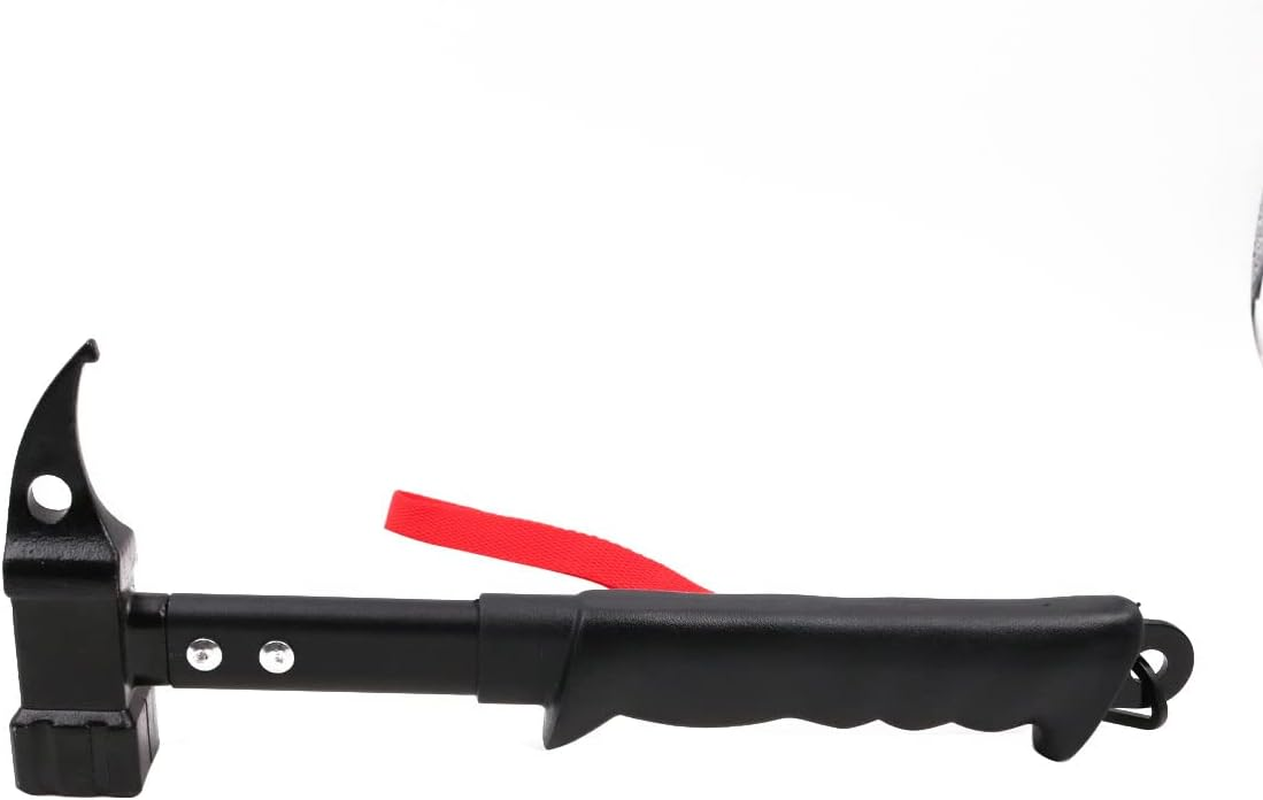 ZONADA Outdoor Camping Hiking Hammer Mallet Puller for Tent Pegs Stakes Black 32Cm Non-Slip Head Design with Holding Strap and Bag image number 6