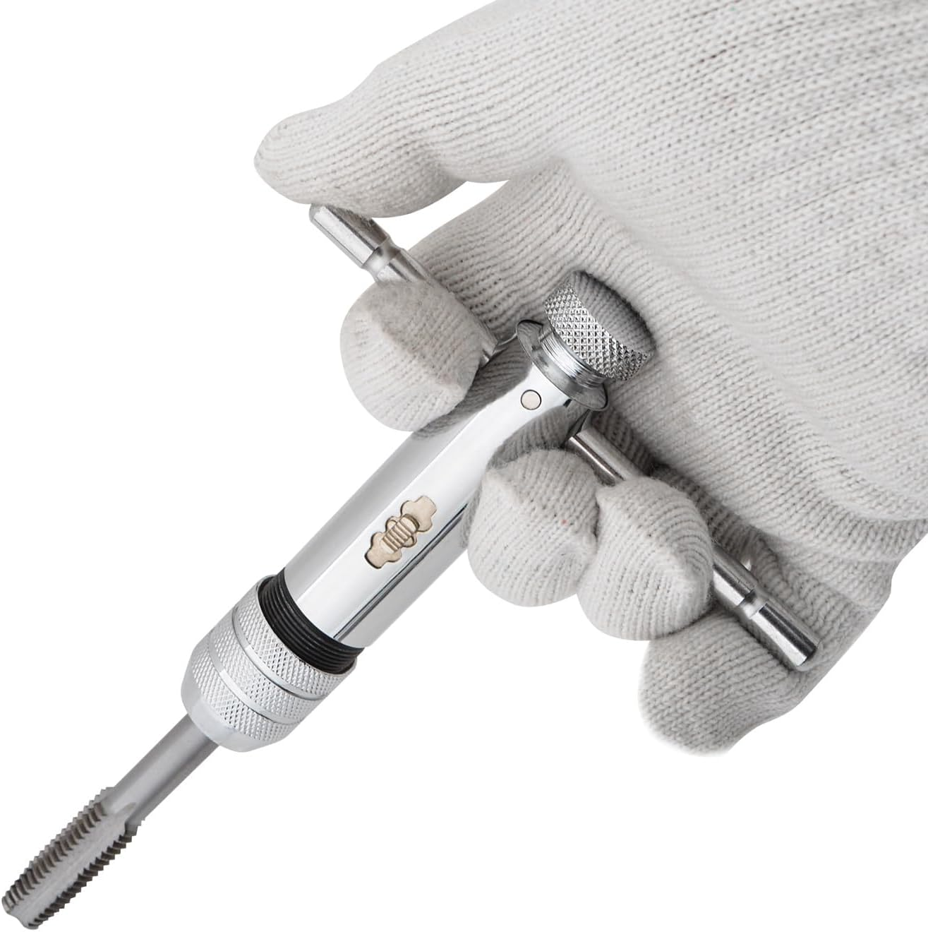 Gunpla Adjustable T-Handle Ratchet Tap Holder M5&ndash;M12 Threading Wrench Hand Machine Ratcheting Screw T-Shaped Tapping Thread Metric Plug Tapper Tool image number 5