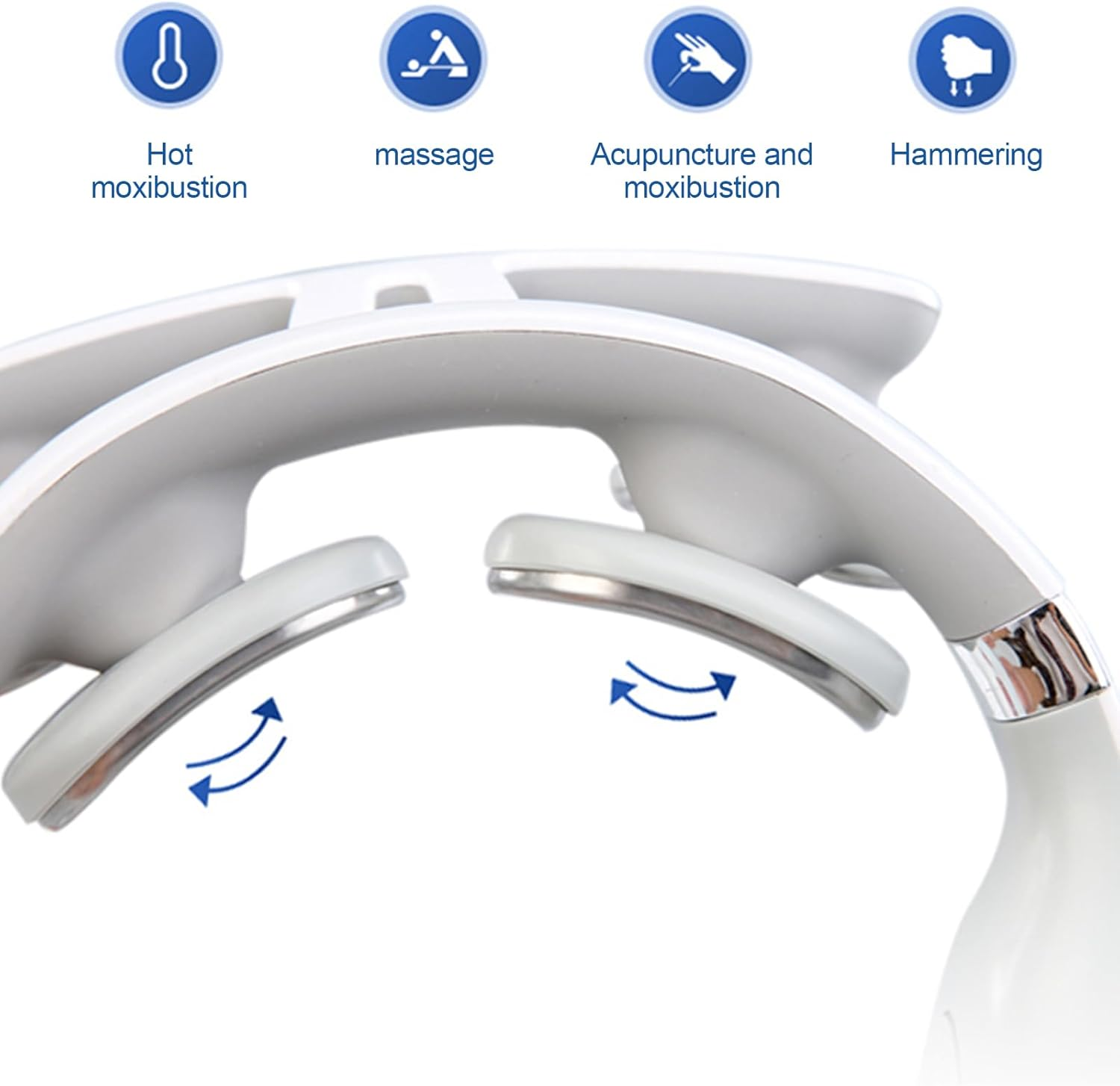 Cervical Spine Massager, 4 Heads Stress Relief Low Frequency Pulse Intelligent Neck Massager with Heating, 5 Modes 15 Levels Neck Care Massaging Device for Relax (Upgrade Version) image number 4