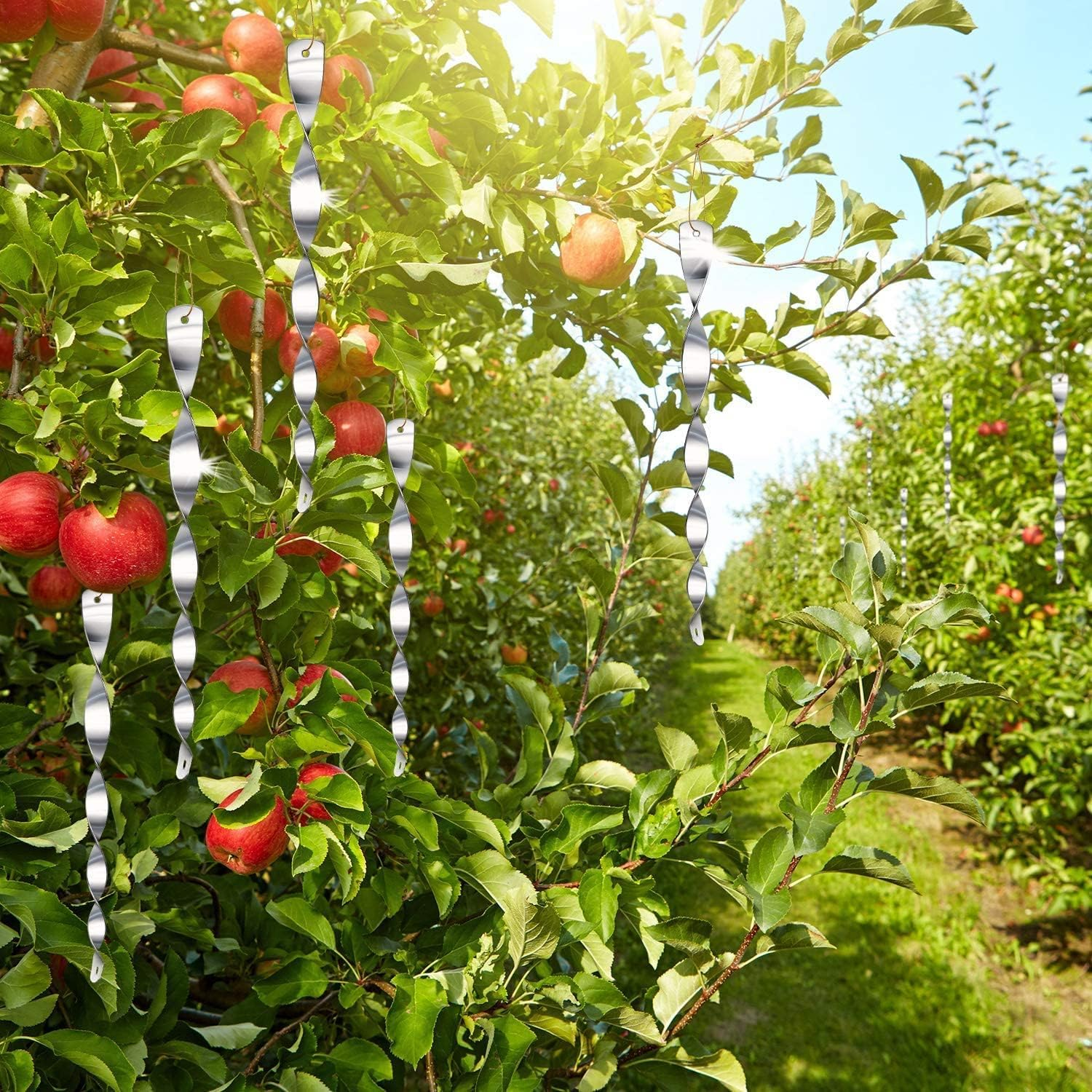 8Pcs Reflective Bird Deterrent Rods,Keep Birds Away from Your Home,Garden,Patio,Scare and Frighten Pigeons,Seagulls,Owls and Many More with These Bird Repellents image number 3