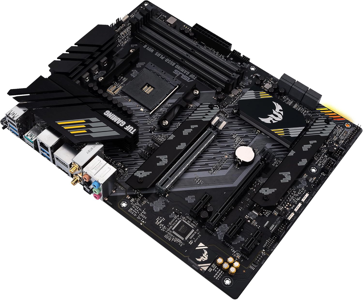 ASUS TUF Gaming B550-PLUS Wifi II AMD AM4 (3Rd Gen Ryzen&trade;) ATX Motherboard (Pcie 4.0, 6, 2.5Gb LAN, BIOS Flashback, USB 3.2 2, Addressable 2 RGB Header and Aura Sync) image number 2