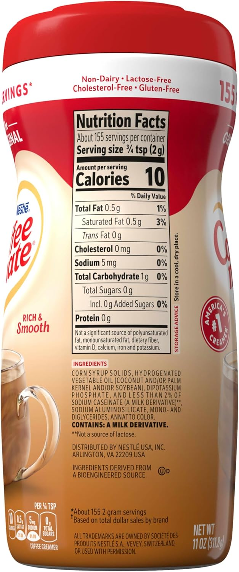 Coffee Mate the Original Powder Coffee Creamer 11 Oz. Canister image number 5