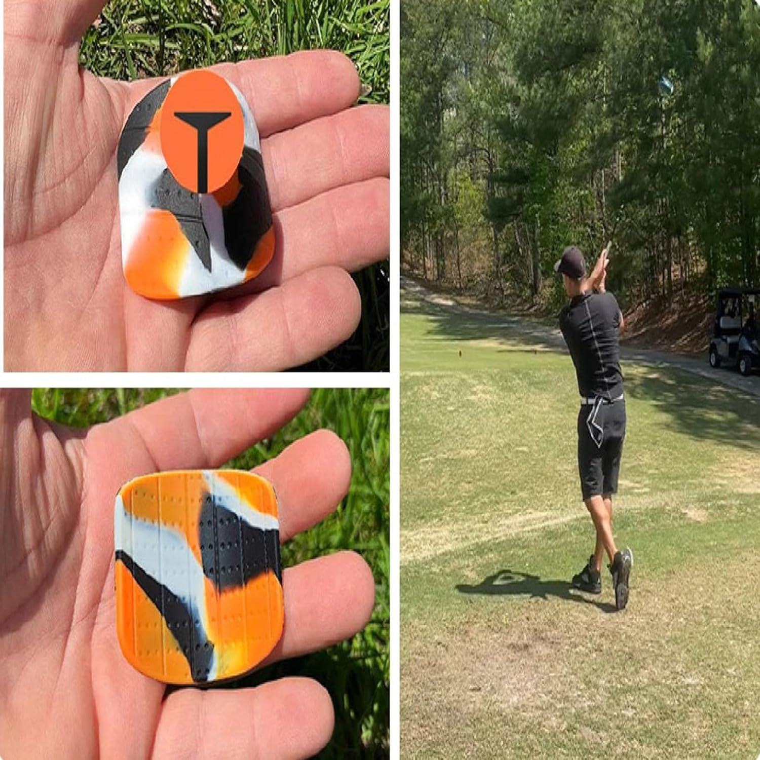 Golf Grip Trainer, T- Grip Golf Golf Club Training Aid, Comfortable Grip Pad for Swing Practice, Golf Training Aid for Men, Golf Accessories image number 4