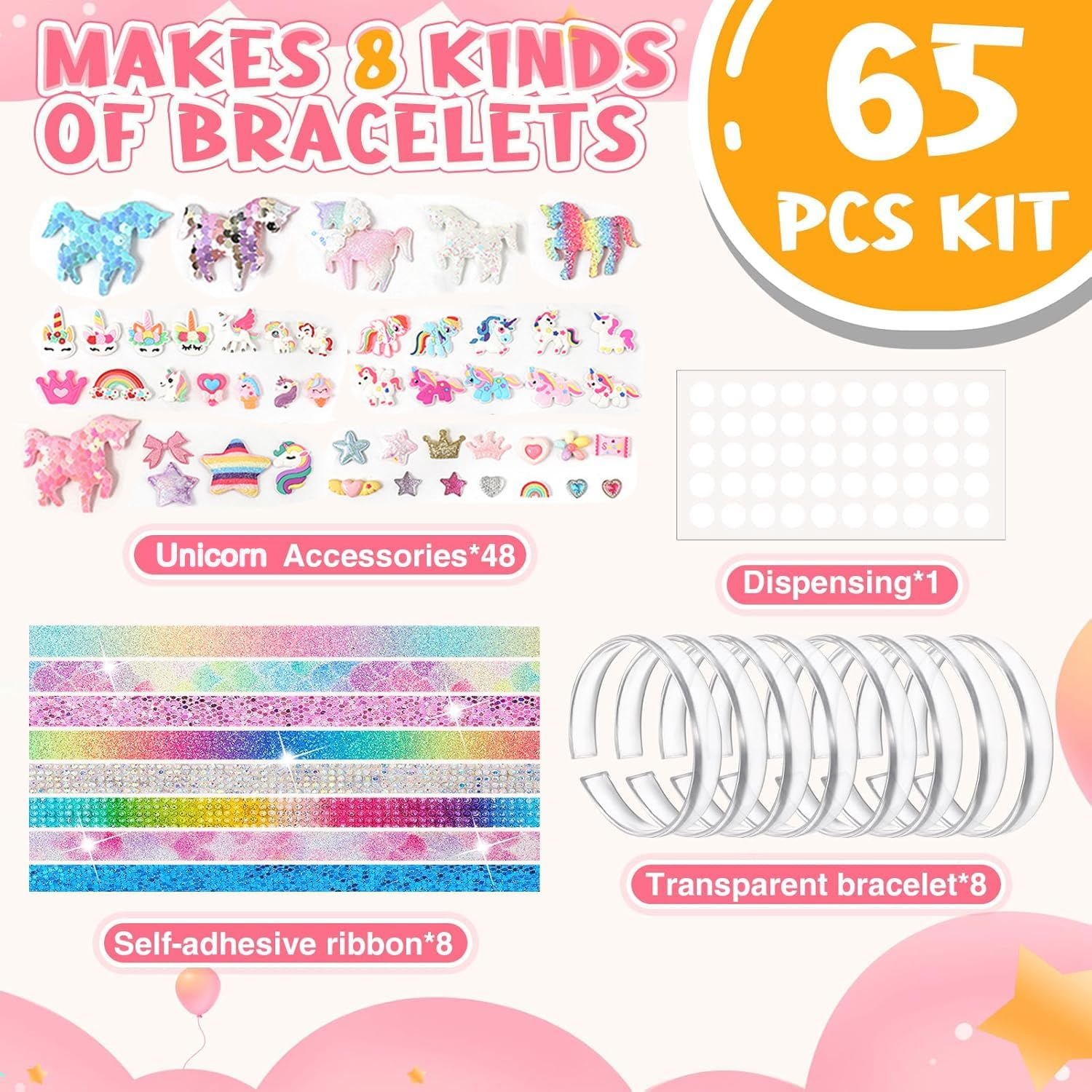 Friendship Bracelet Making Kit - Girls Birthday Present for Ages 5-12 - Art and Craft Kits for Kids, 5-10 Year Old Girls Gifts, Jewellery Making Kit, Party Favors Supplies (Unicorn) - Unicorn image number 4