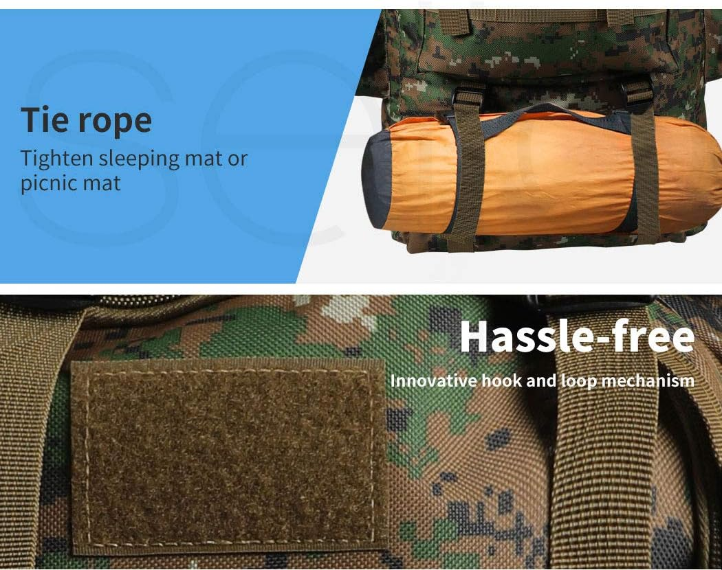 Slimbridge Rucksack Hiking Camping Outdoor Trek Military Tactical Backpack, Green, 80 Litre Capacity image number 4