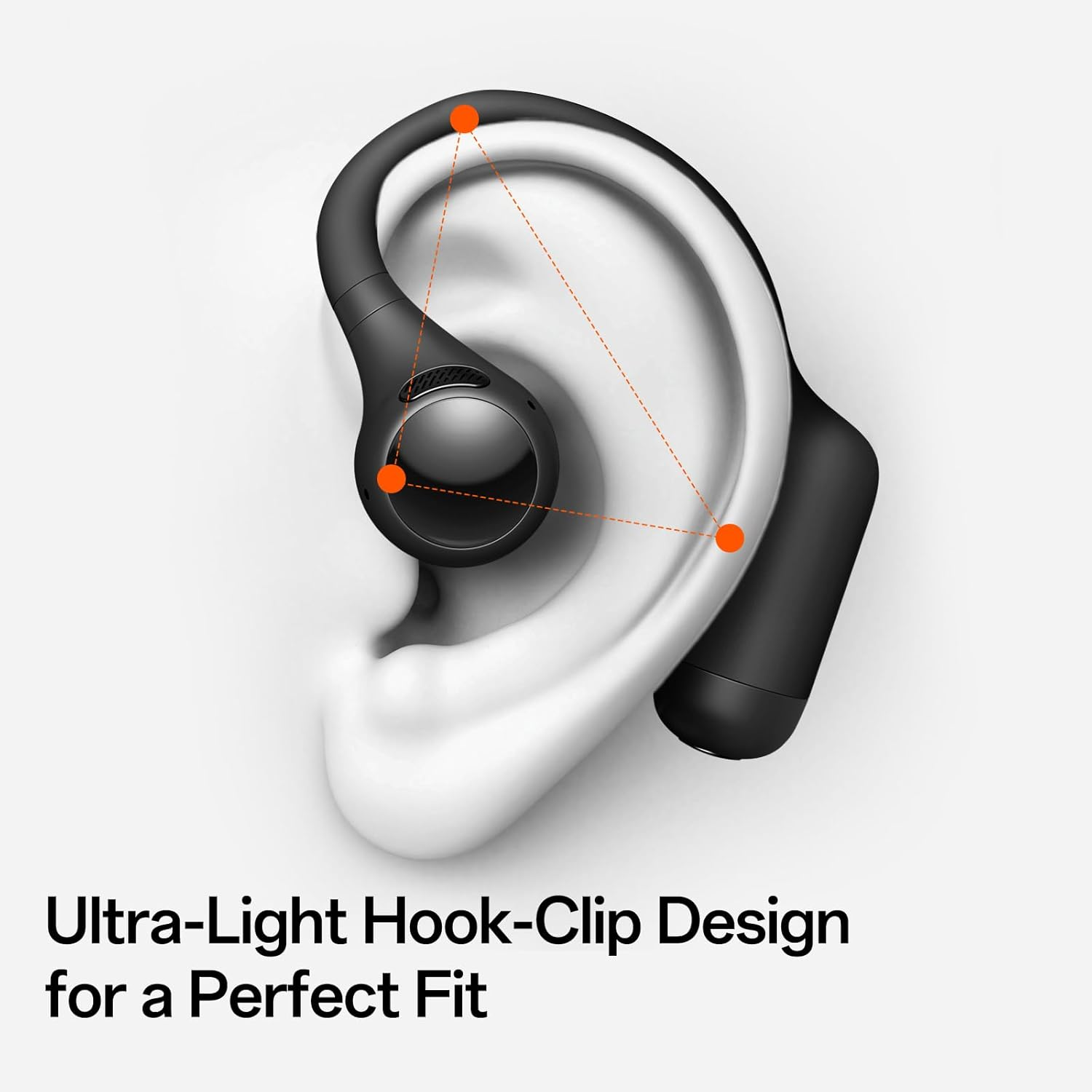 Openrock S2 Open-Ear Wireless Earbuds, Bluetooth 6.0, Non-Blocking Earphones, 0.2 Oz (7 G), Ultra Lightweight Design, High Resolution / LDAC Compatible, IPX5 Waterproof, One-Touch Shooting, over Ear image number 3