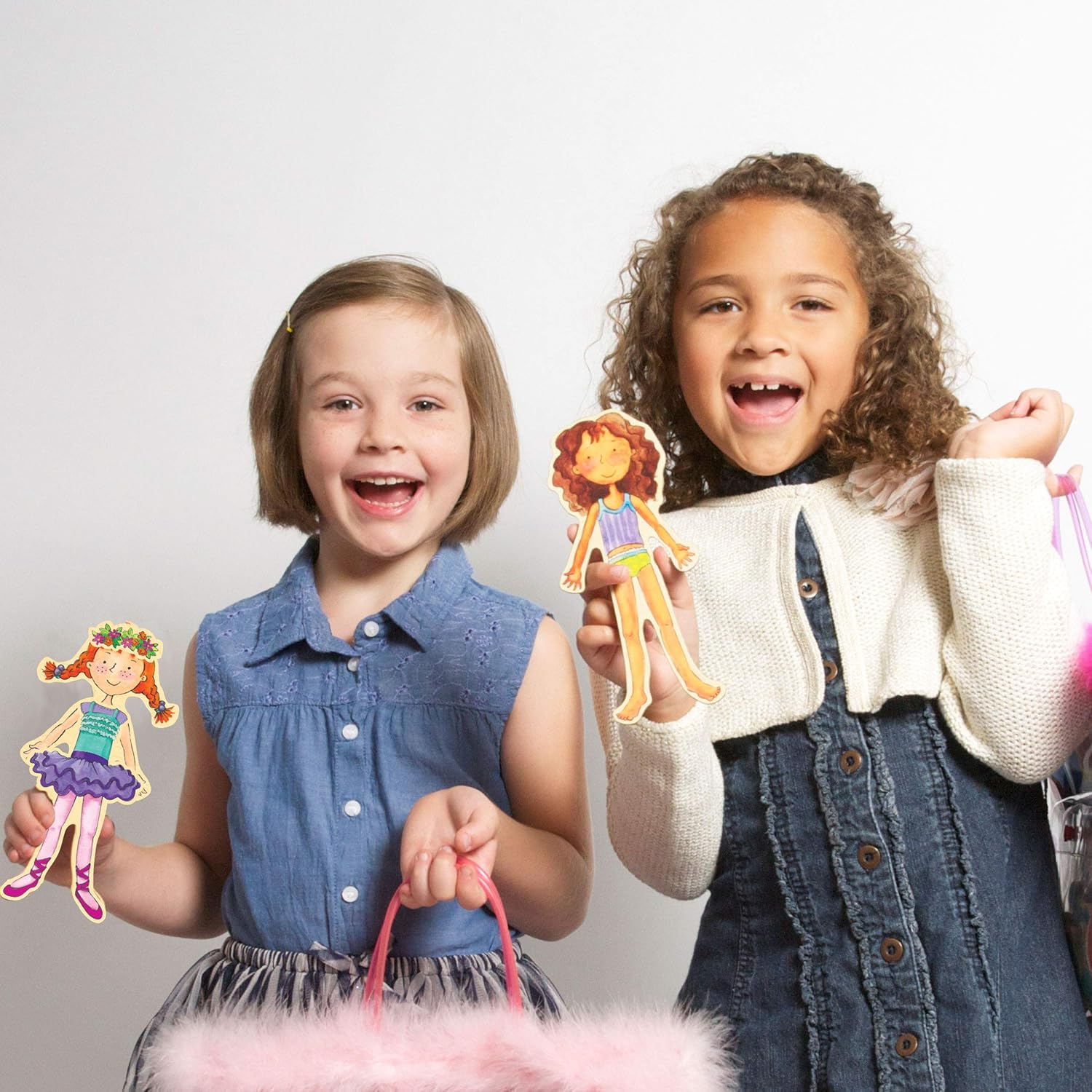 TS Shure by Bendon Daisy Girls 40-Piece Wooden Magnetic Dress up Doll 50463 image number 2