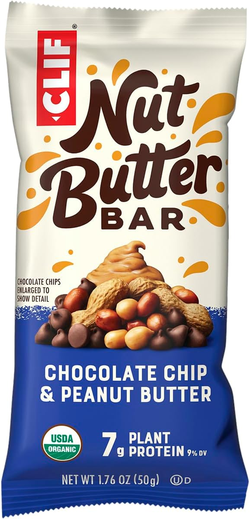CLIF Nut Butter Bar - Chocolate Chip & Peanut Butter - Filled Energy Bars - Non-Gmo - USDA Organic - 7G Plant-Based Protein - Flavoured Naturally - 50G. (5 Pack) image number 5