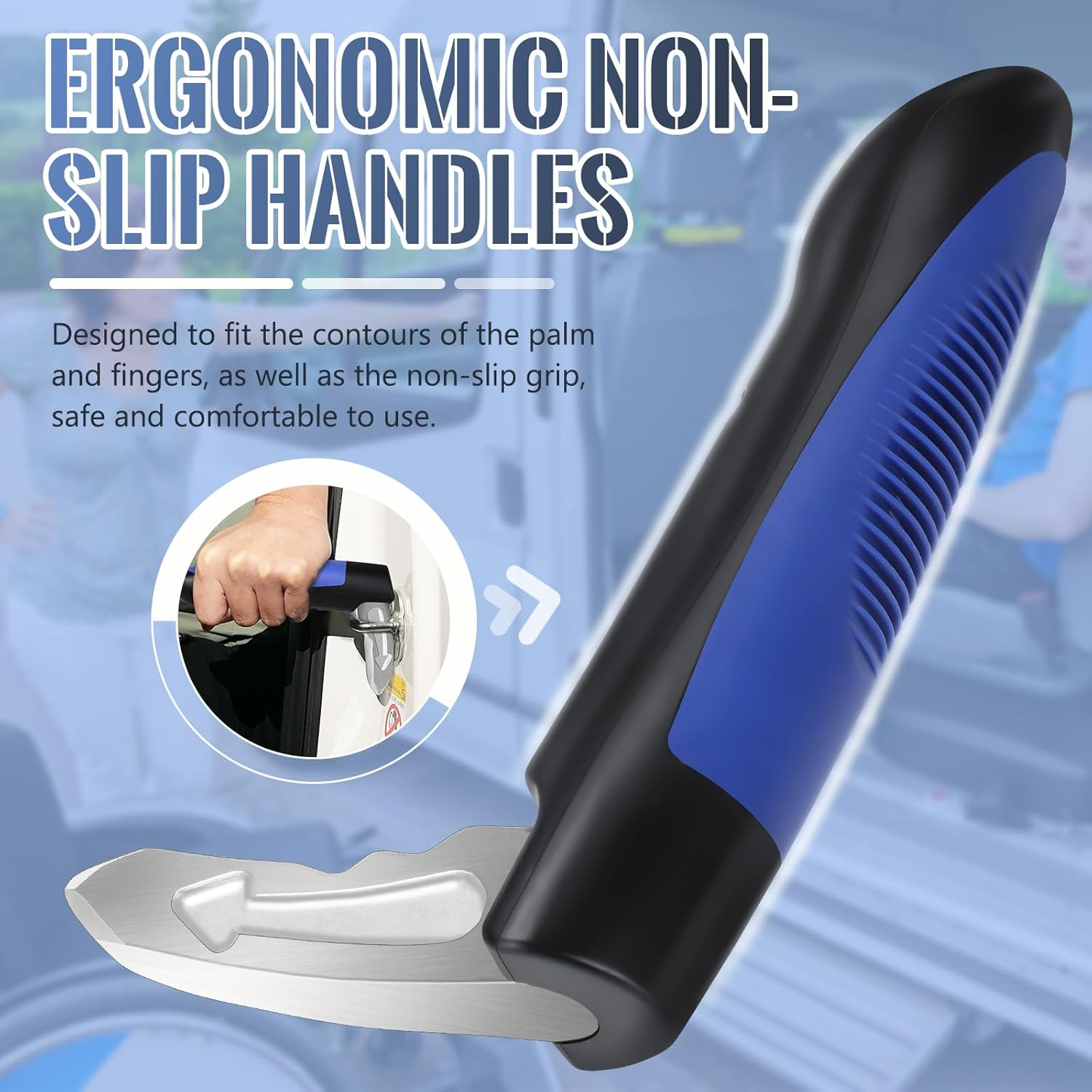 2Pcs Car Door Assist Handle,Portable Multifunction Vehicle Support Handle for Elderly,Window Breaker,Car Emergency Tool image number 4