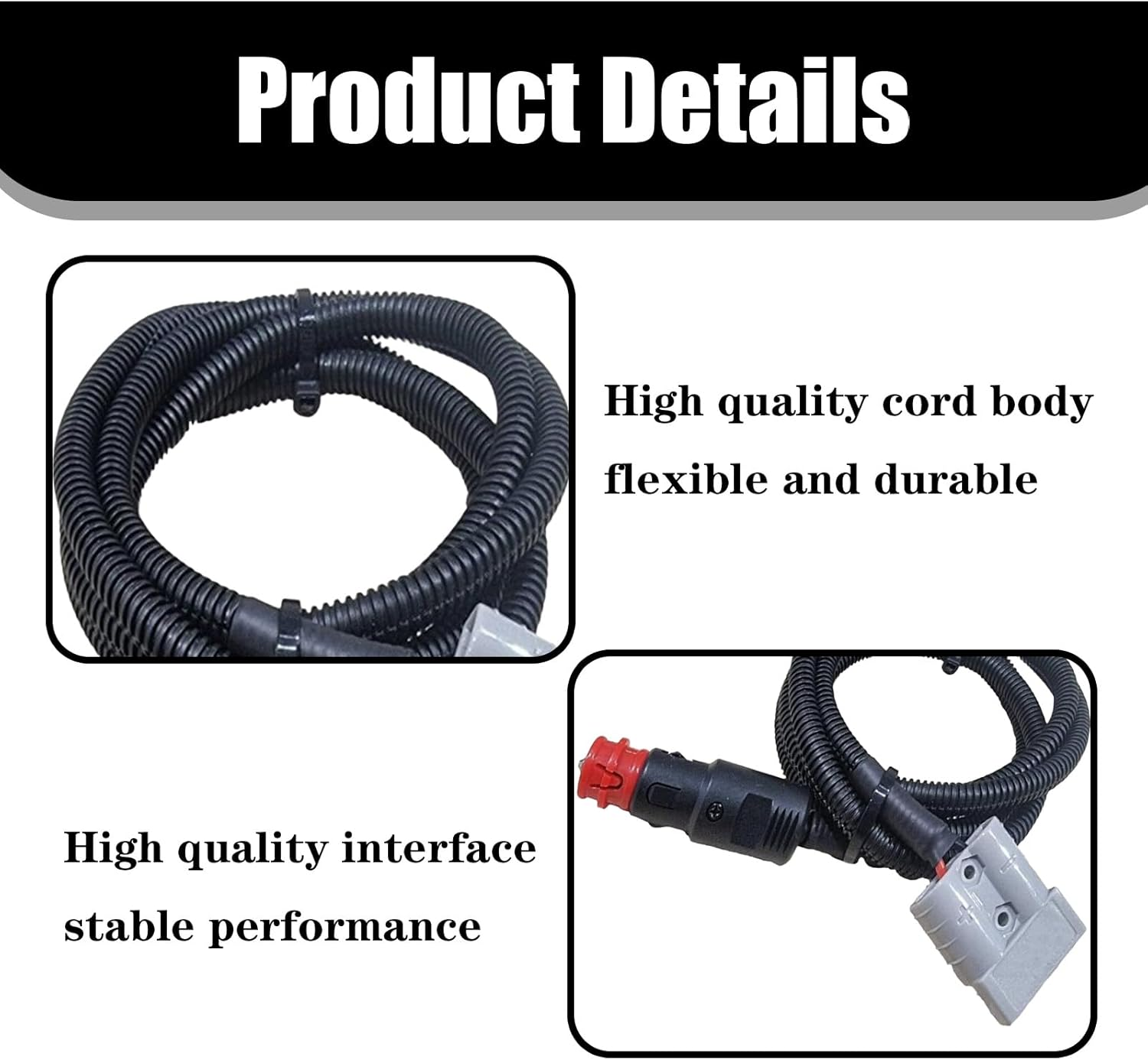 1Pcs Anderson Plug Cigarette Lighter Adapter, Style Connector EU Male Car，50A Anderson Plug Extension Cable, Suitable for Caravan Accessoriesoven and Refrigerator Systems（With Protective Cover & 2M） image number 6