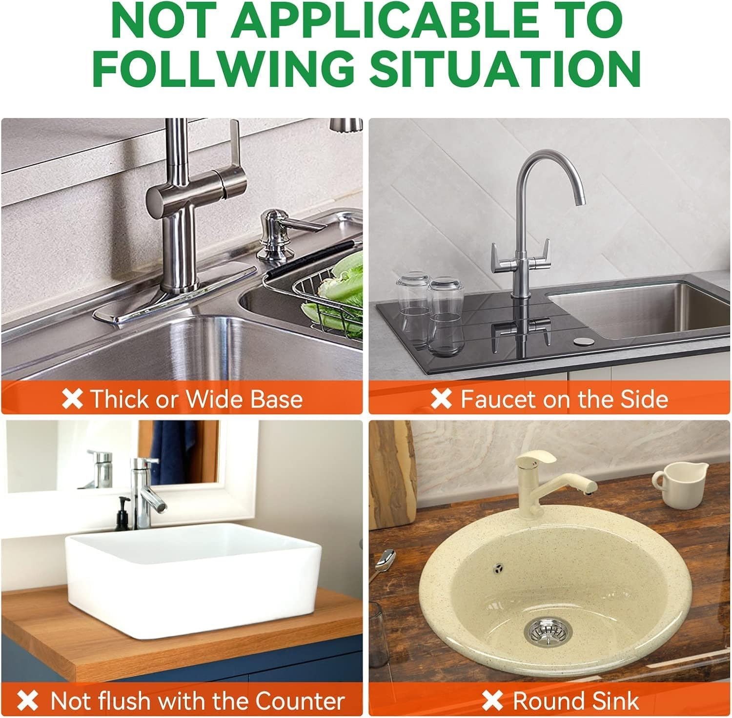 Kitchen Sink Splash Guard 37 * 14 Cm, Silicone Adjustable Draining Mat Kitchen Faucet, Multipurpose Foldable Design for Dish Drying Mats & Bathroom, Farmhouse, Bar & Rv image number 1