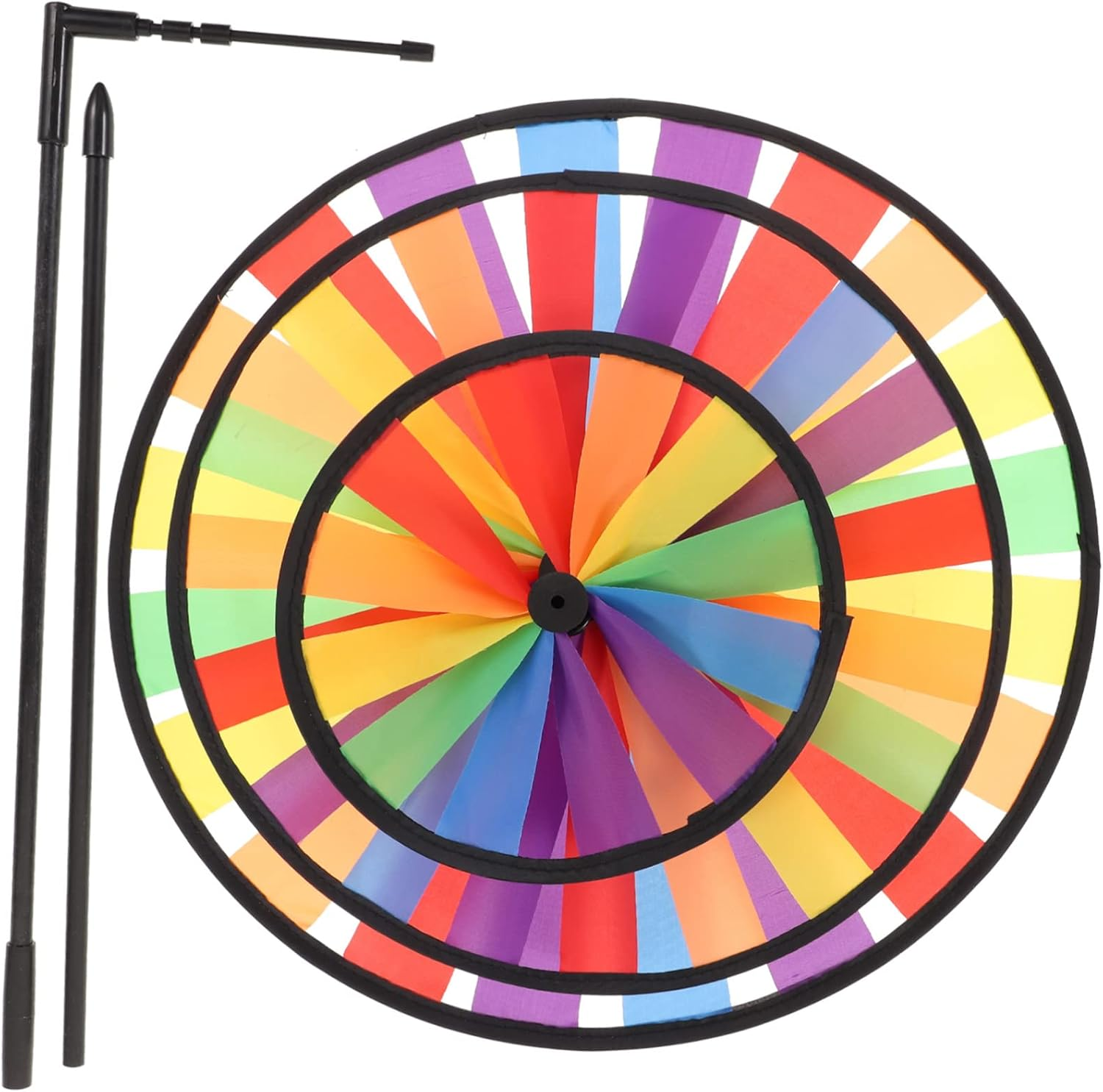 Ibasenice Toys Windmill for Yard Vibrant Colorful Windmill Cloth Wind Spinner Garden Decor Large Outdoor Pinwheels Spinners for Boys and Girls image number 4