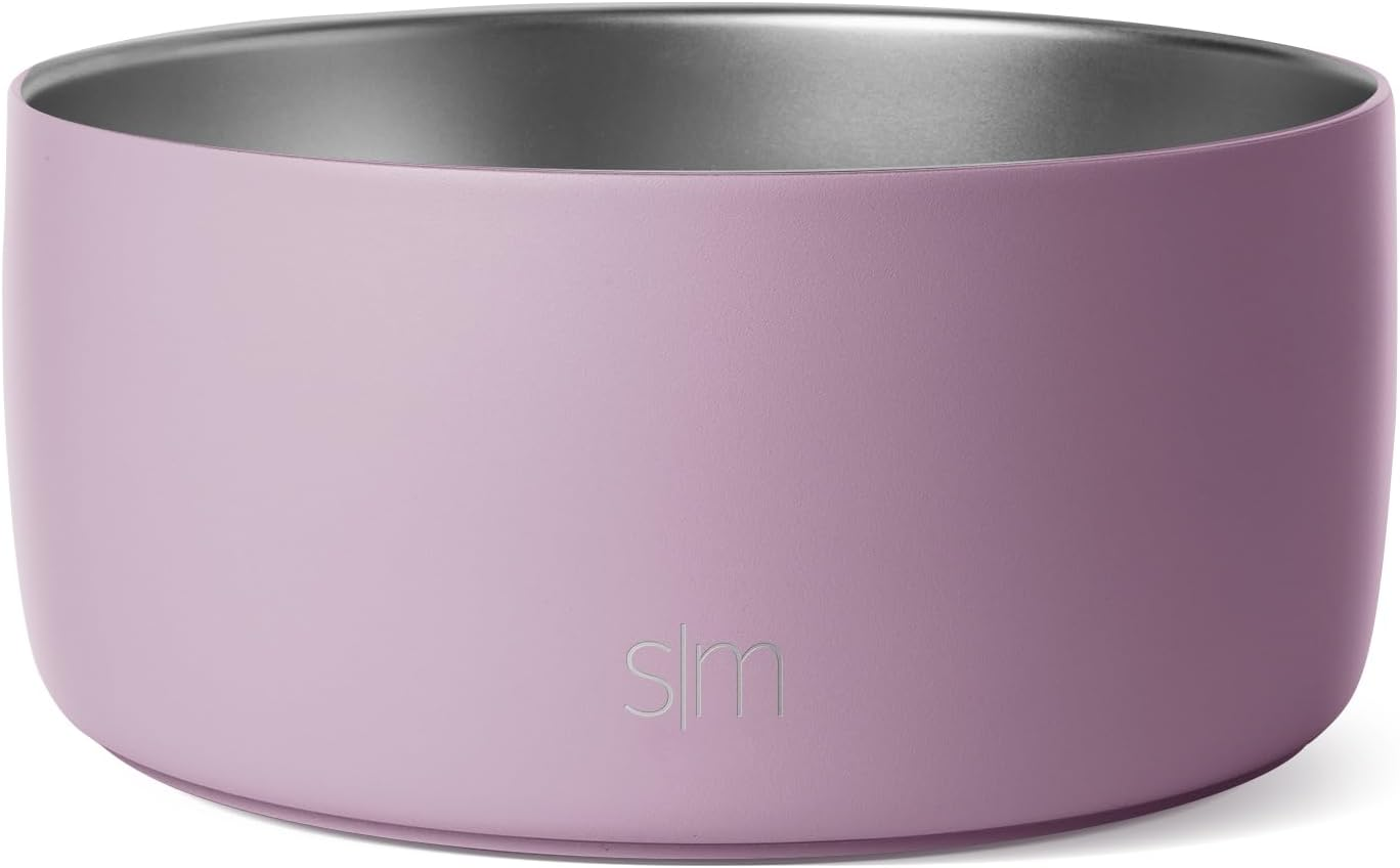 Simple Modern Stainless Steel Pet Water Bowl for Dogs & Cats | Reusable Insulated Stainless Steel Food Bowls for Dog Cat | No Tip No Slip BPA Free | Bentley Collection | Medium (32Oz) | Winter White image number 5