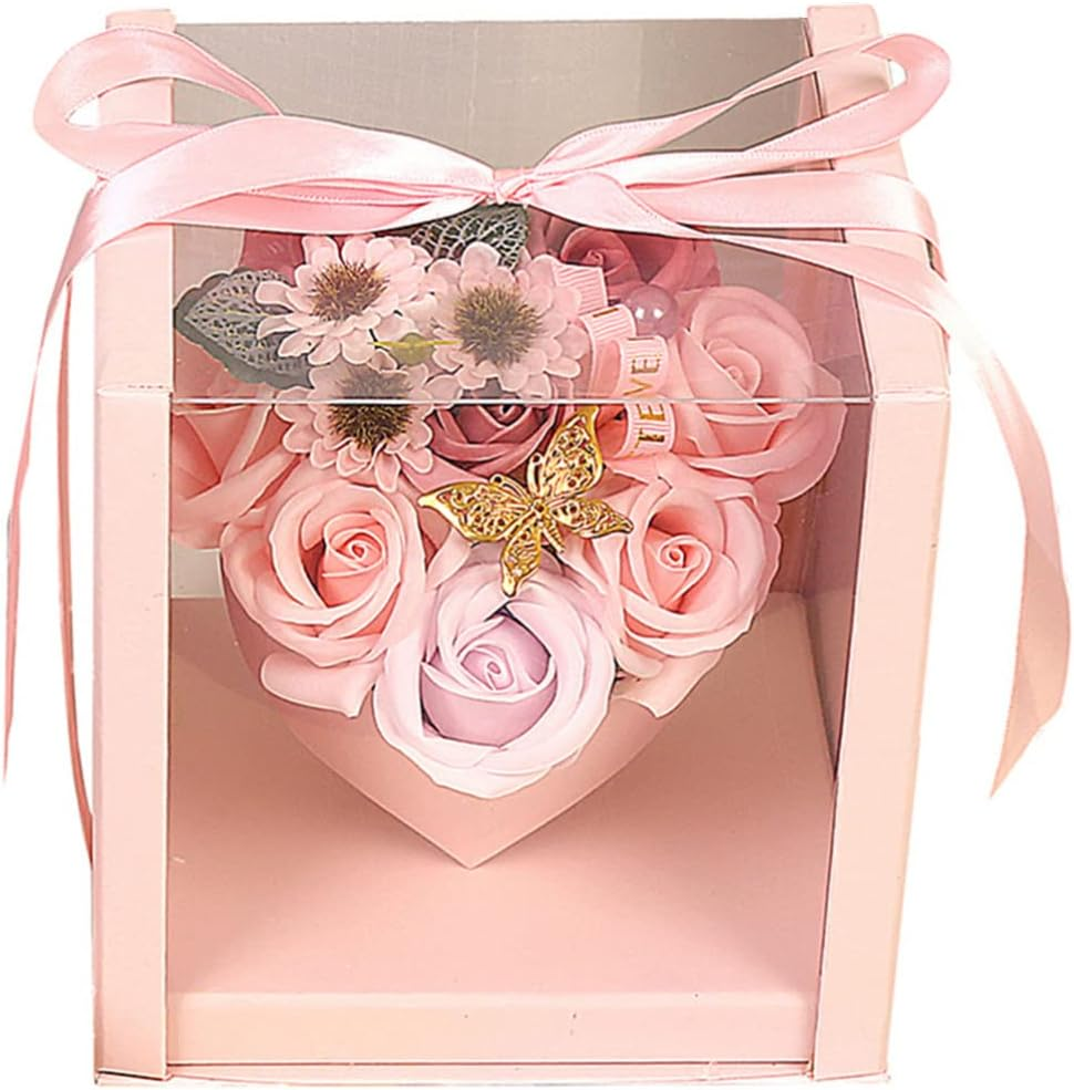 Kisangel Scented Soap Flower Box Decorative Bath Soaps for Mother'S Day Valentine'S Day Birthdays Pampering Basket for Women for Home Decor and Relaxation image number 6