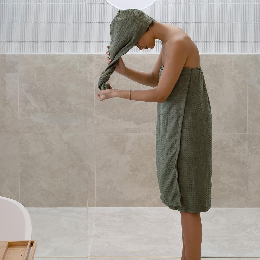 Bambury Matrix Microfibre Hair Wrap, Moss