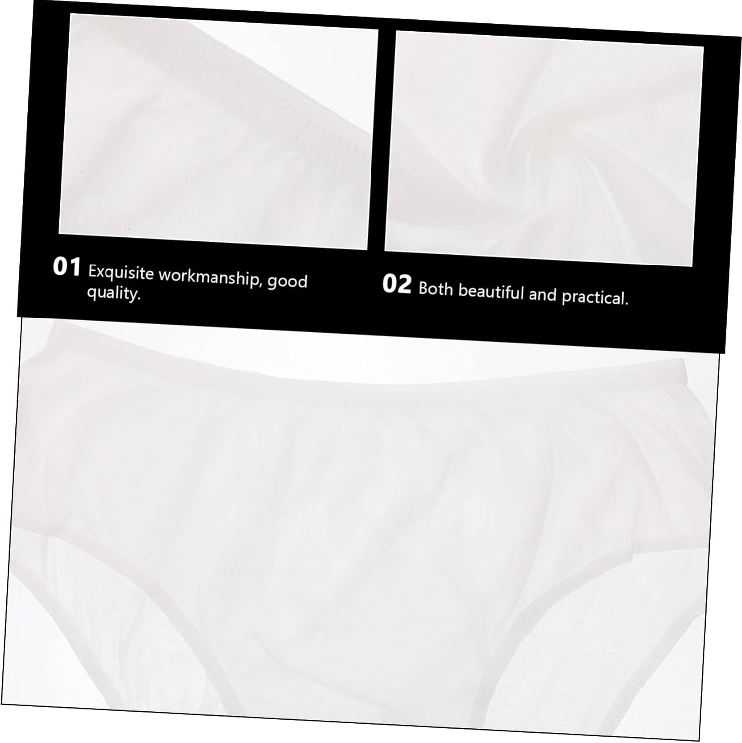 BESTYASH 4Pcs Disposable Maternity Underwear for Postpartum Women Supple Cotton Material Portable Briefs for Home Use XXL White image number 4