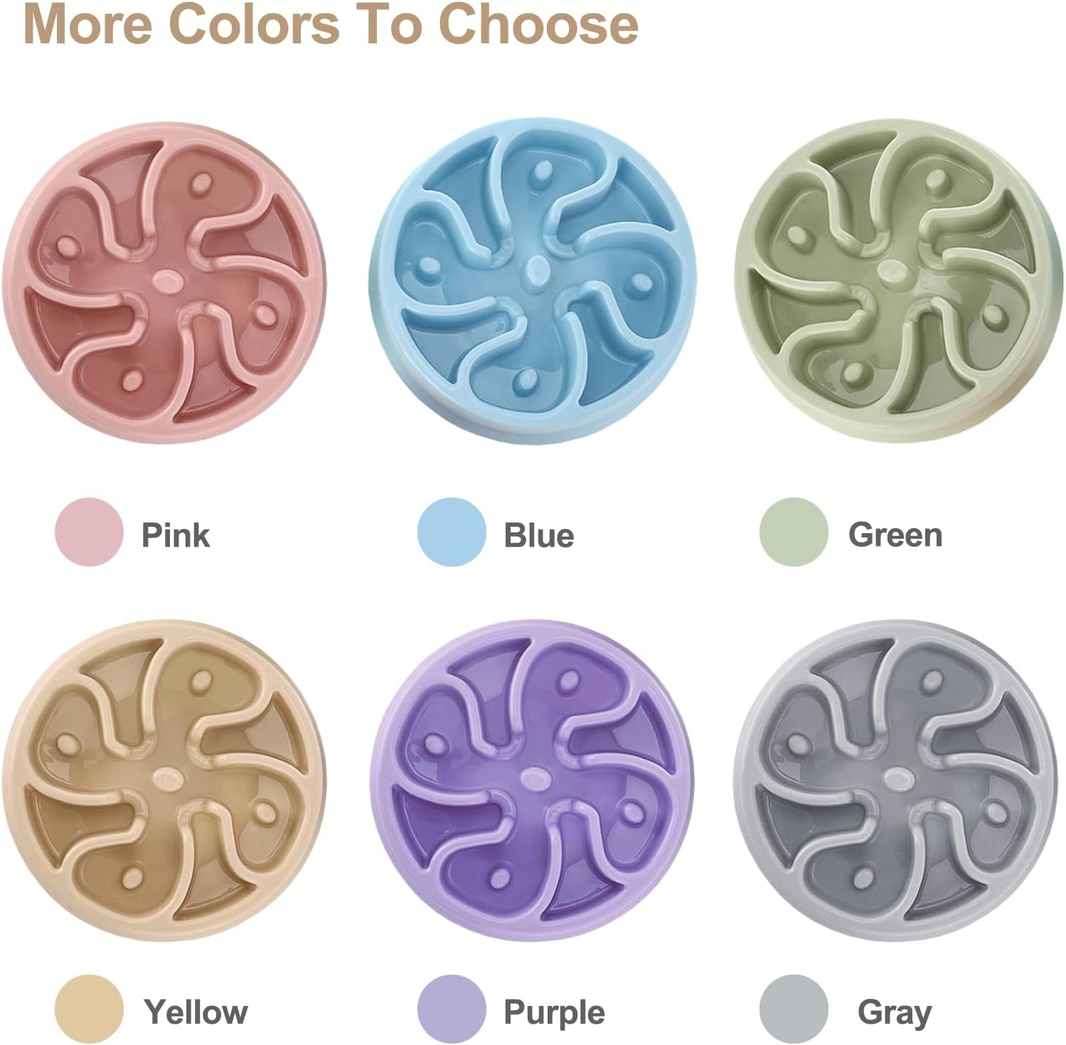 LOS ANDES Slow Feeder Dog Bowl, anti Gulp Dog Food Bowl, Healthy Slow Eating Dog Bowl to Reduce Choking and Overeating, Stop Feeding Bowl for Small Medium Size Dogs image number 4