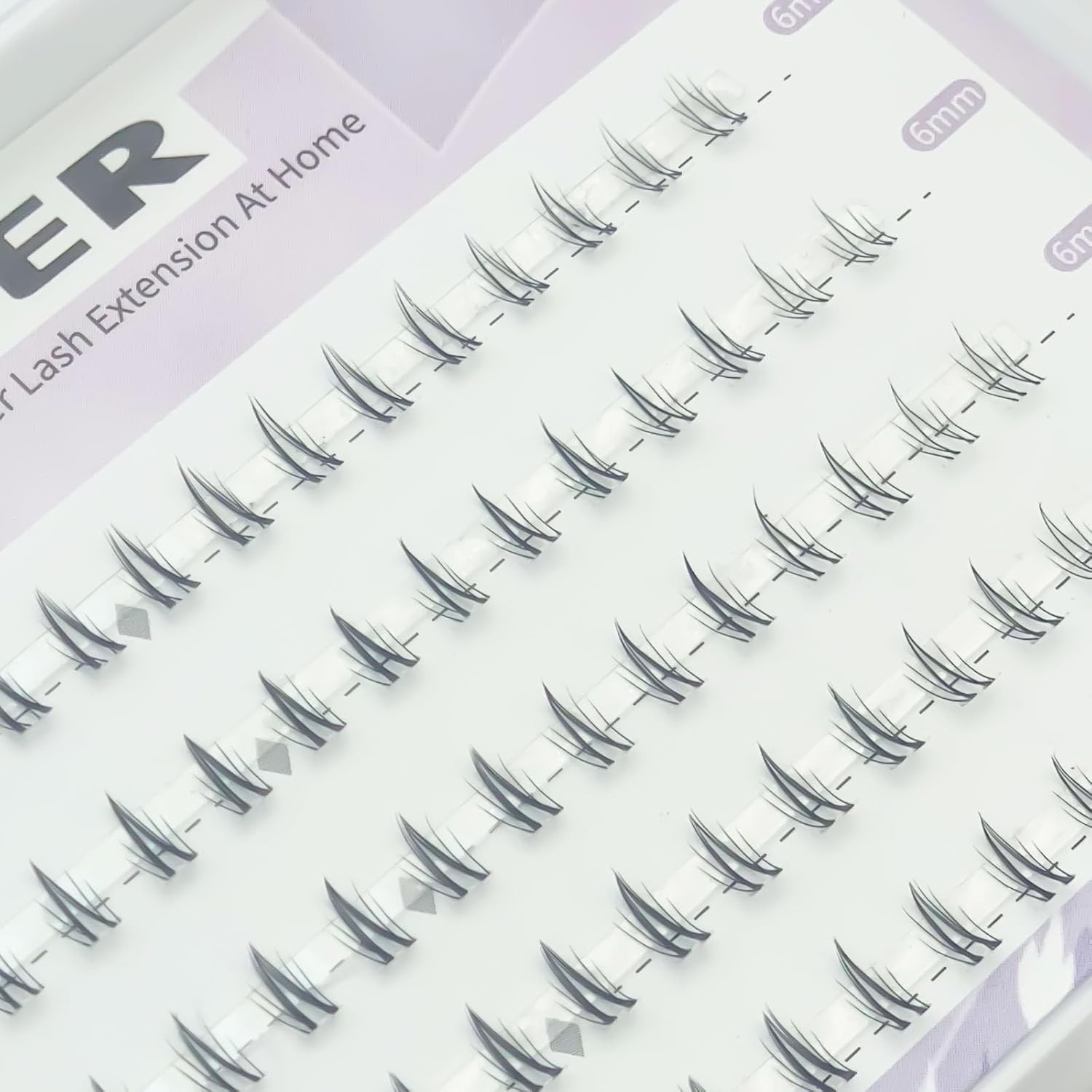 Bottom Lash Clusters DIY Eyelash Extensions - DAODER 90Pcs Wispy Natural Look Clear Band Lashes for Bottom Eyelashes 6Mm image number 4