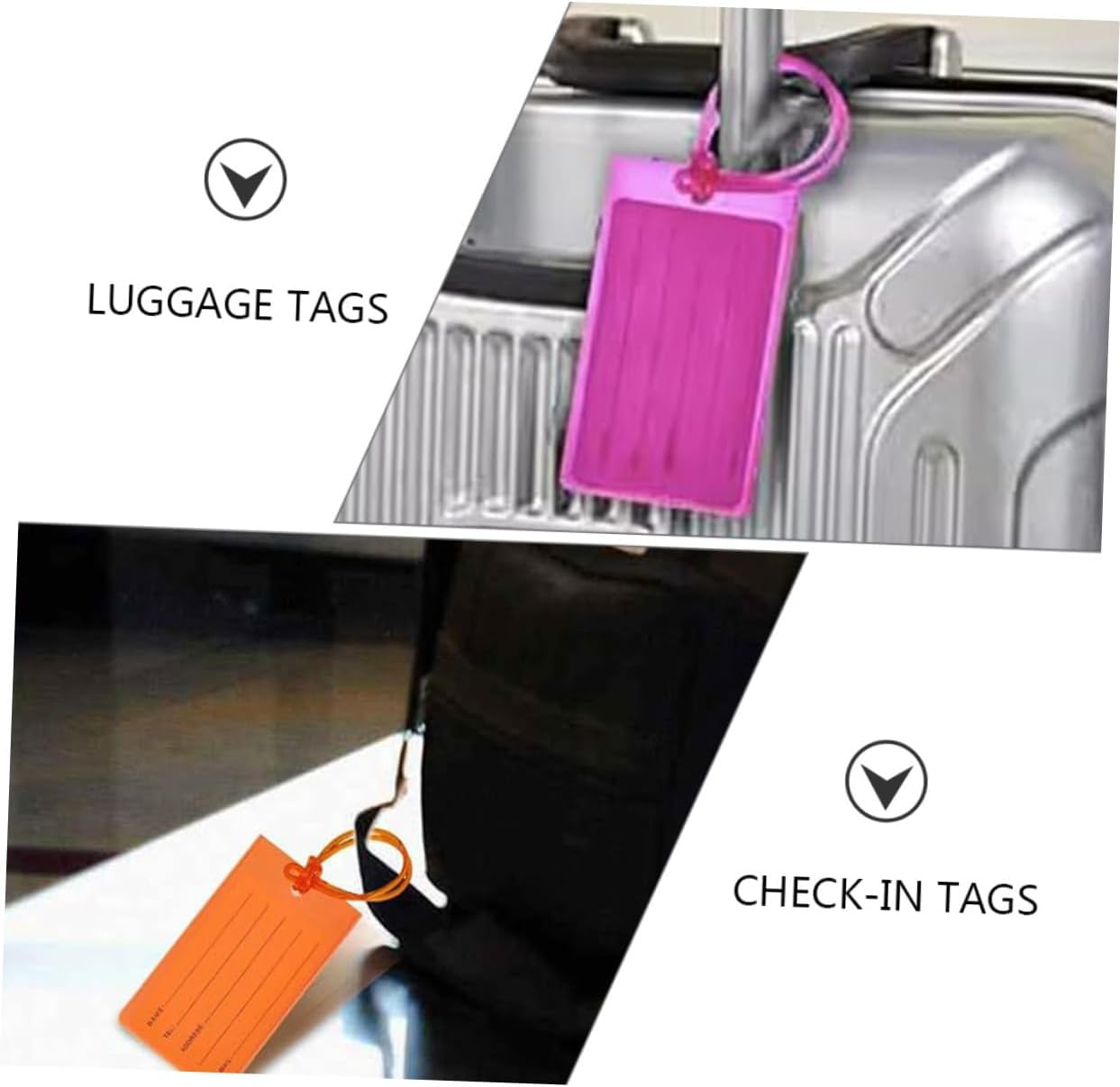 SAFIGLE 16Pcs Luggage Tags Suitcase Tag Travel Baggage Boarding Luggage Label Travel Suitcase Label Handbag image number 1