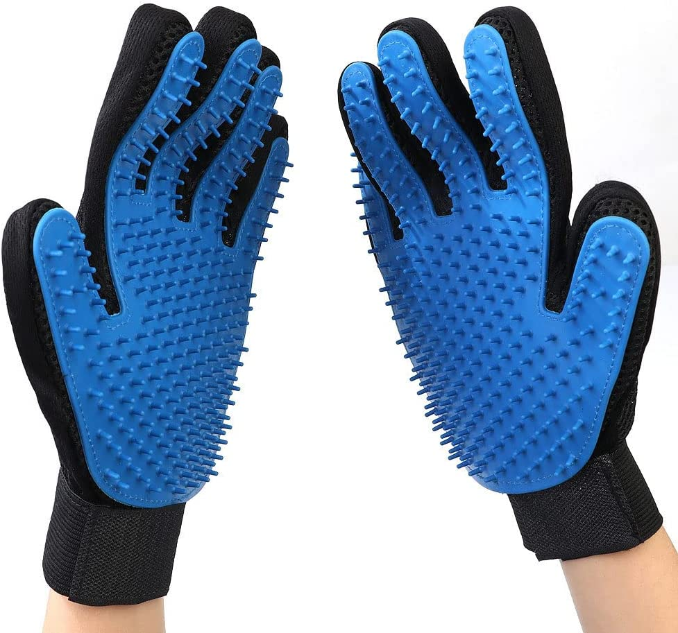 Pet Dog Cat Grooming Cleaning Magic Glove Hair for Dirt Remover Brush Deshedding Massager Silicon Deshedding Pet Hair Remover Gloves (2 Pack (Right+Left)) (1 Pack (Left Hand)) image number 3
