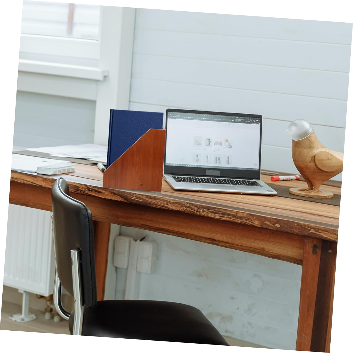 Operitacx Solid Wood Storage Box for Desktop Organization Lidless Wooden Box for Office Supplies and Home Decor for Desk Accessories image number 3