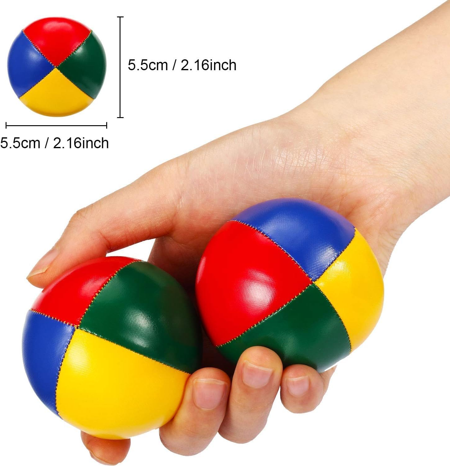 4 Pieces Juggling Balls for Beginners, Mini Juggling Kit, Soft Easy, Multicolor Durable Juggle Balls image number 3