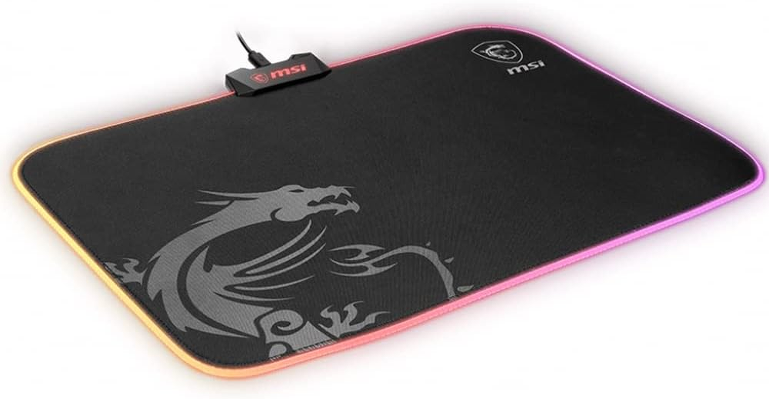 MSI Agility GD60 - RGB Gaming Mouse Pad, Low Friction Textile Surface, Soft Seamed Edges, Anti-Slip Base - 386 X 276 X 4 Mm image number 2