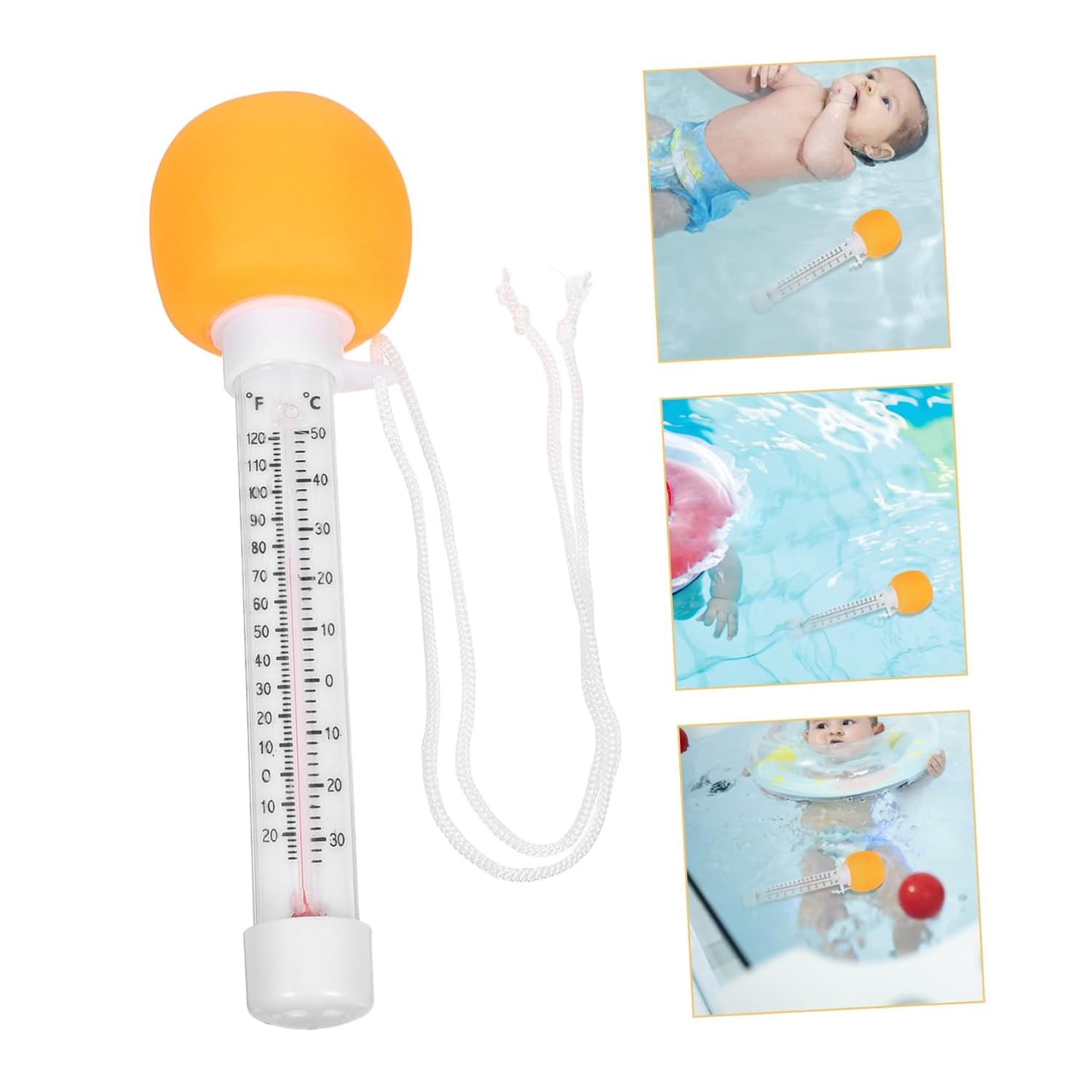 Bestonzon Floating Pool Temperature Gauge Accurate Water Thermometer for Bath Hot Tub Indoor Outdoor Use and Easy Read Swim Thermometer with Fun Design image number 5