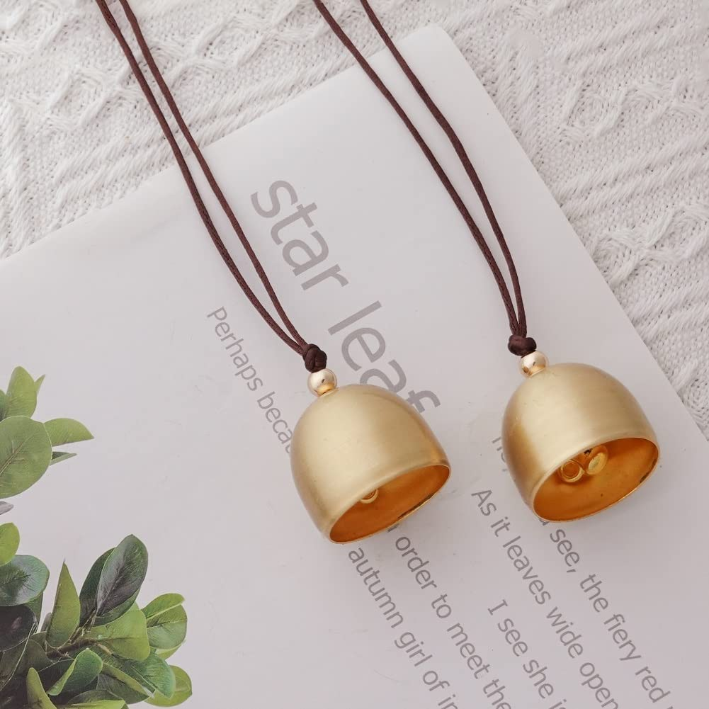 2Pcs Small Hanging Bells Decoration Camping Tent Fengshui Bell for Good Luck Wealth and Safe Window Home Pendant Wind Chime image number 4