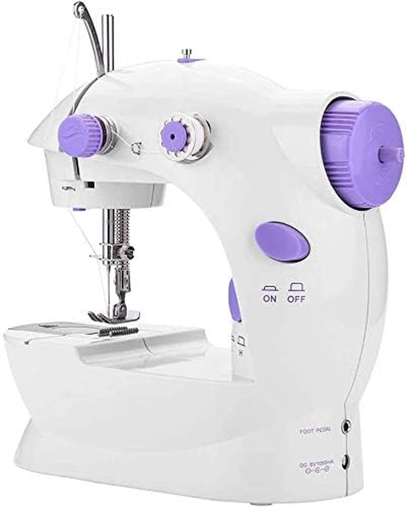 Mini Automatic Portable Electric Sewing Machine Compact Double Speeds Control Double Thread Electric Household Sewing Machine image number 3
