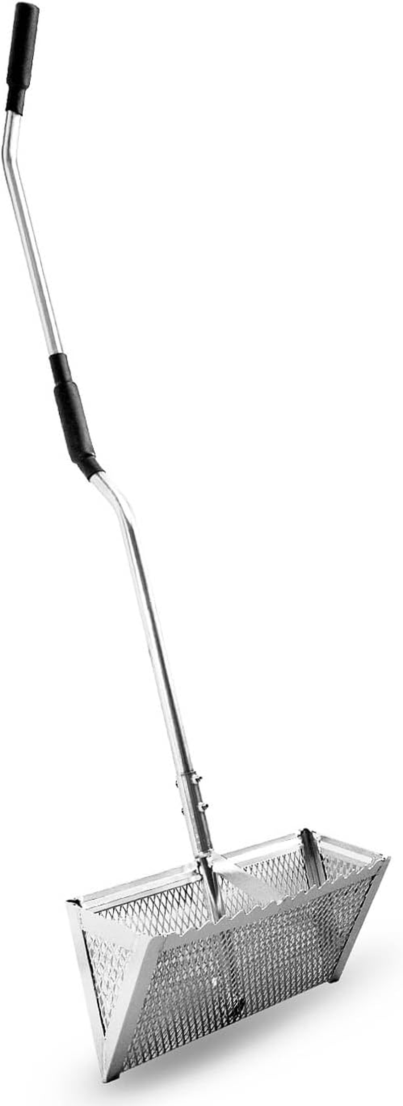 Exact Design Sand Flea Rake, Anodized Aluminum One Piece Strong 58" Long Handle, 16-Inches Wide Basket, Sharp Teeth, Curved Handle Design [Revision Version] image number 1