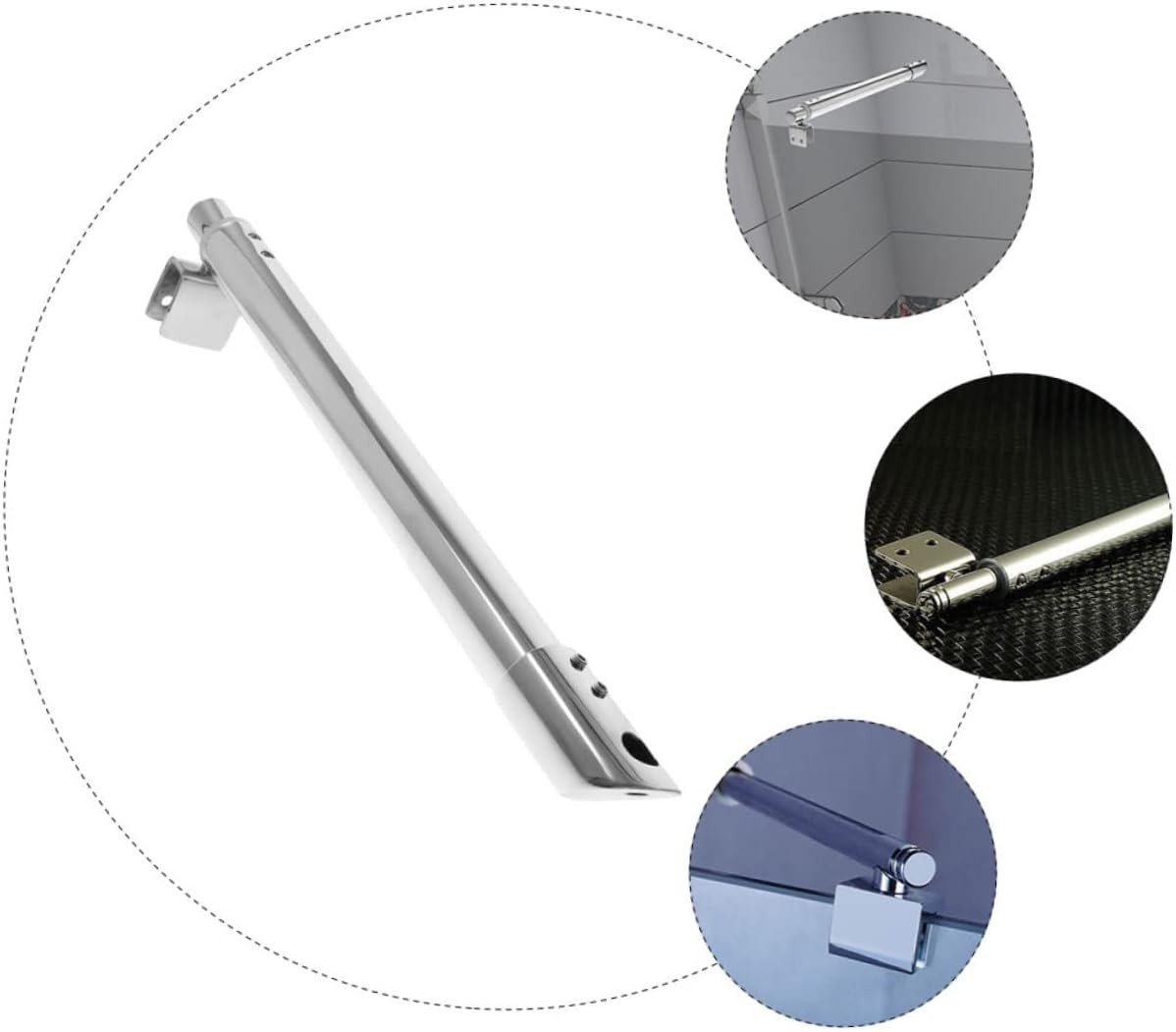 FOYTOKI Frameless Shower Door Support Bar 358Mm 304 Stainless Steel Adjustable Glass Panel Hardware Dual-Headed Bracket for Shower Room Easy Installation 19X300X500Mm image number 6