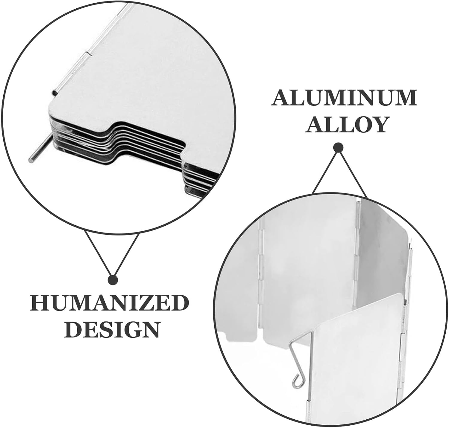 Outdoor Camping Stove Windscreen 9Pcs Mini Windproof Burner Shield with Pins and Carry Bag for Bbq and Hiking Supplies image number 1