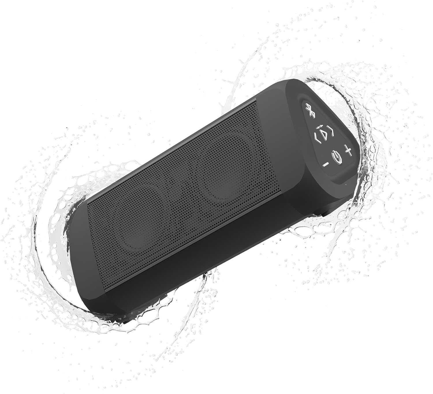 Oontz Ultra Dual Portable Bluetooth Speaker 5.0 2-Pack - IPX7 Waterproof, 14W Enhanced Sound, 20-Hr Battery, 100Ft Range, Deep Bass and Clear Audio, Durable Shower Speakers for Pool or Beach (Black)