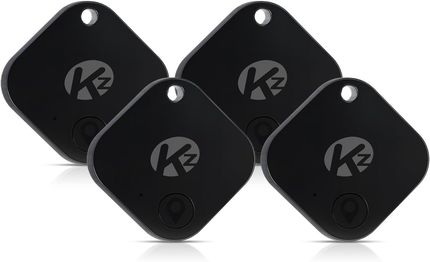 KZO Bluetooth Air Tag Tracker (2025 Upgrade Version) Work with Ios and Android Devices, Phone Finder, Find Nearby, Loud Sound, Replaceable Battery, for Keys/Wallet/Backpack, 4 Pack