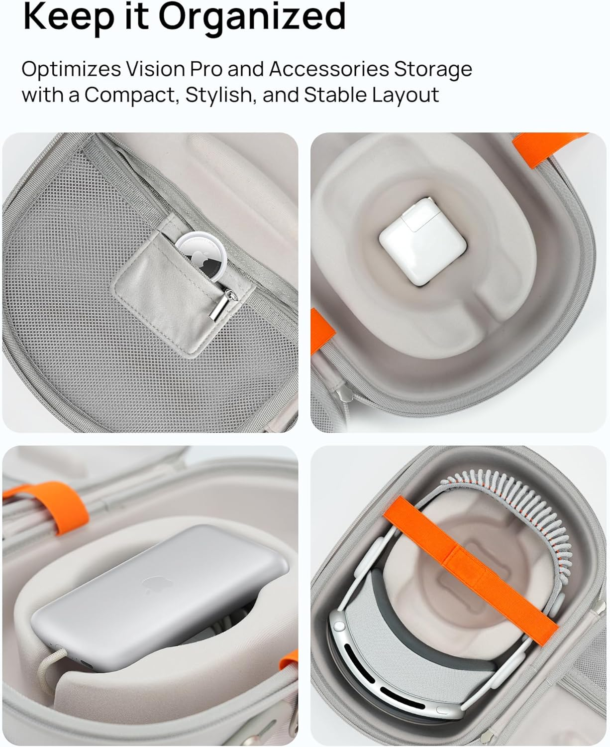 SODI Travel Case Compatible with Apple Vision Pro, 2-In-1 Portable Carrying Case with Patented Design, Full Protection and Storage for Vision Pro Accessories image number 2