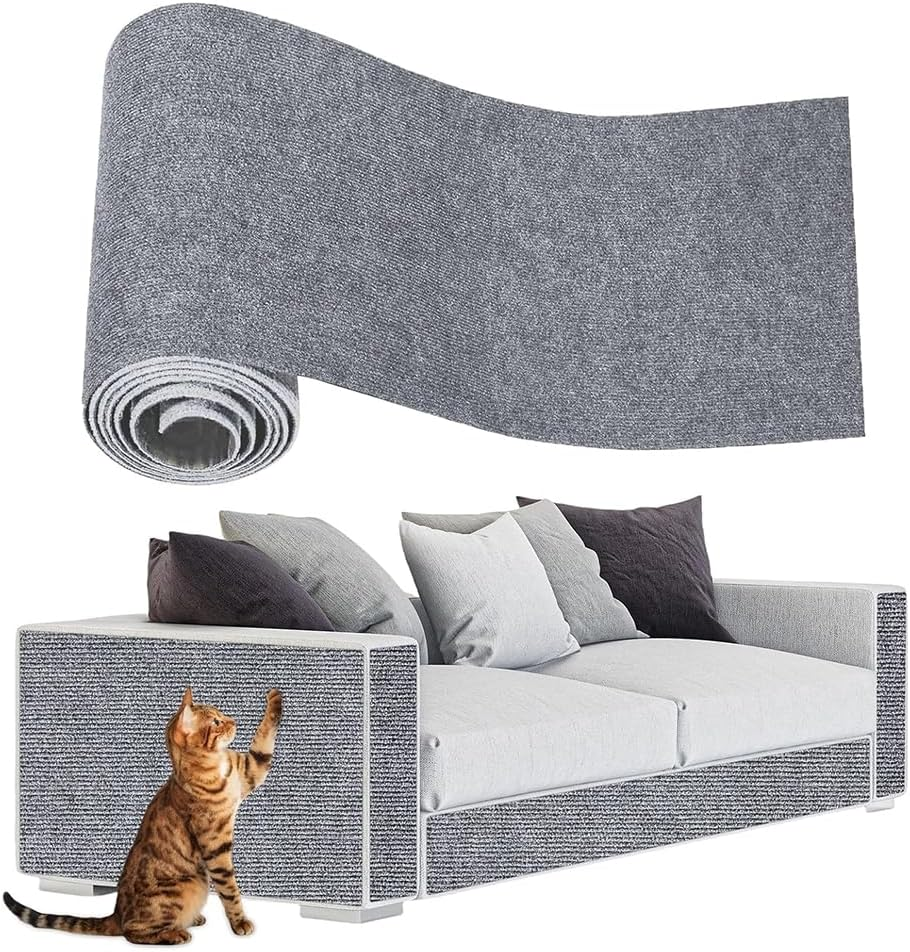 NYGHMY Cat Scratch Couch Protector (78.7"X15.75"), Wall Corner Scratcher Pad, DIY Cat Scratching Carpet, Self-Adhesive & Replaceable - Cat Furniture Protection, Cat Supplies, Protect Your Couch & Wall