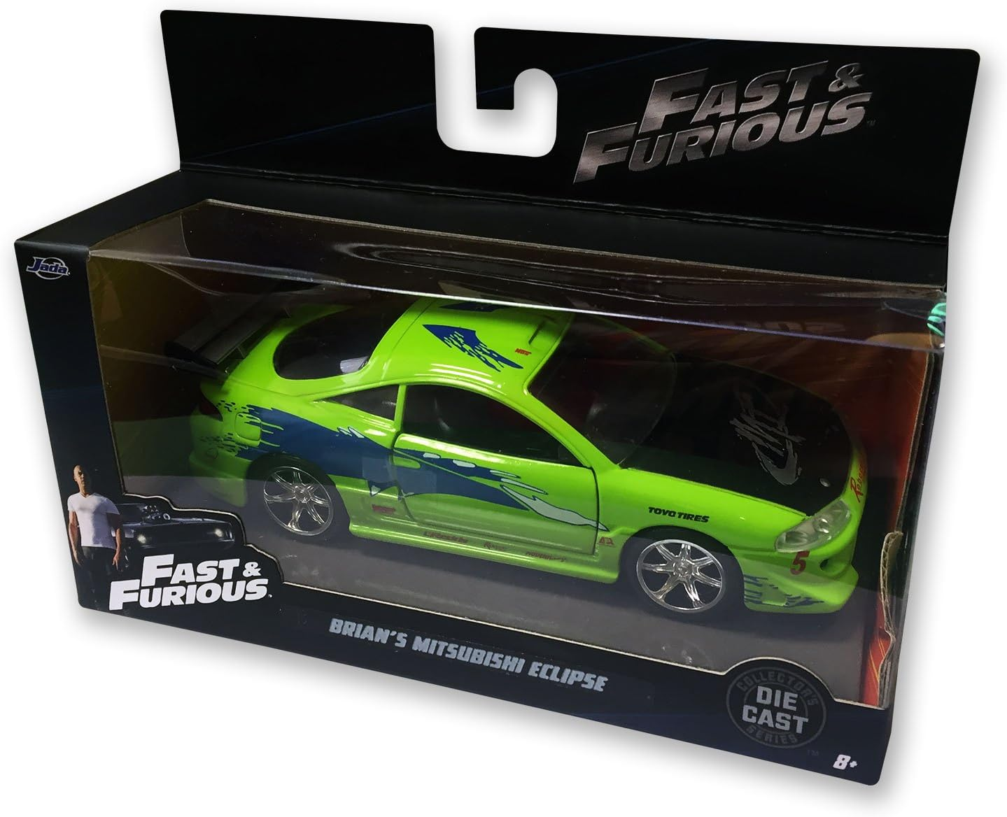 Jada Toys Fast and Furious 95 Mitsubishi Eclipse 1:32 Scale Hollywood Ride Diecast Vehicle image number 1