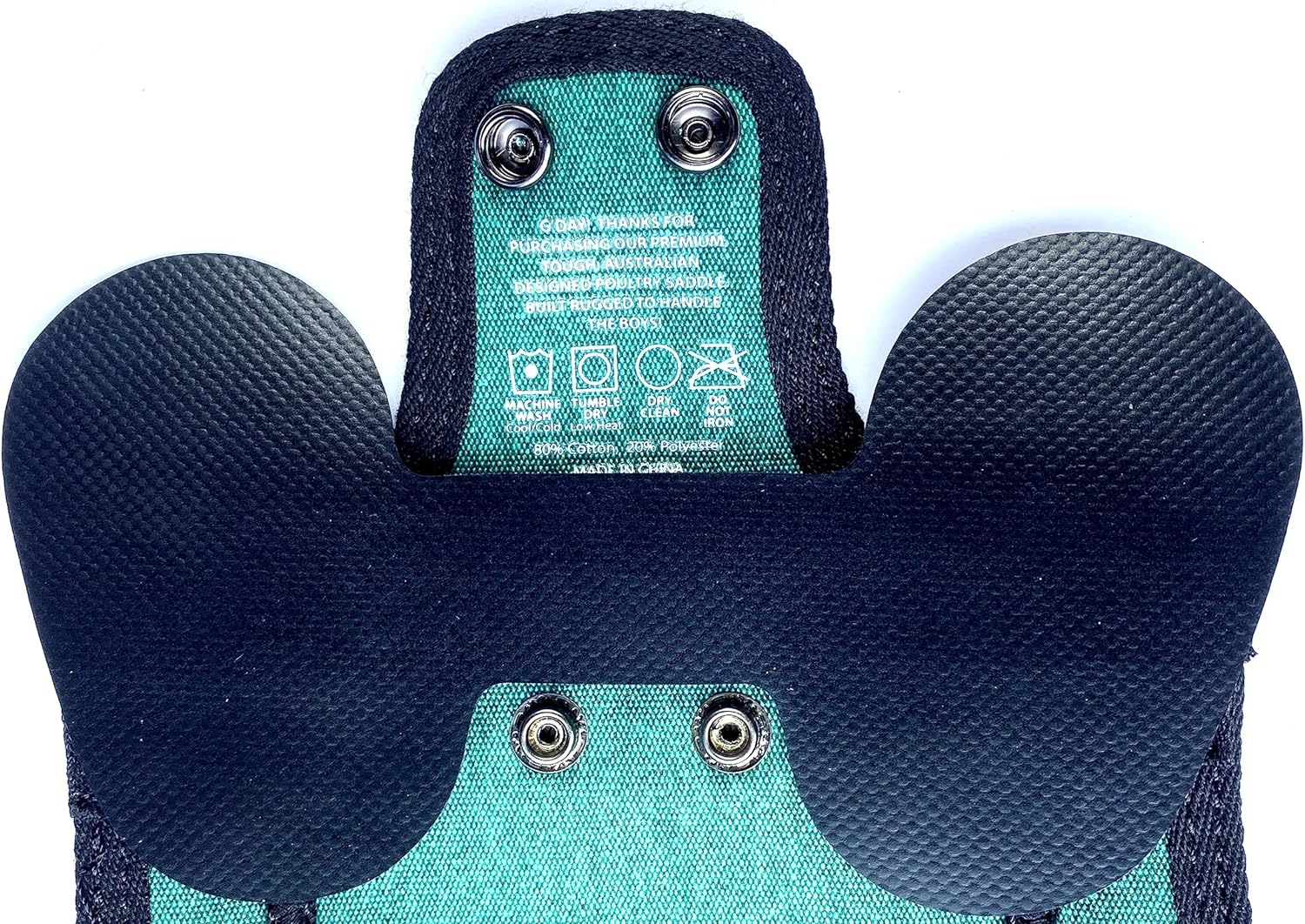 DOWN under OUTDOORS 2 Pack Small Chicken Saddles for Bantams and Young Birds, Includes Shoulder Covers (Teal) image number 1