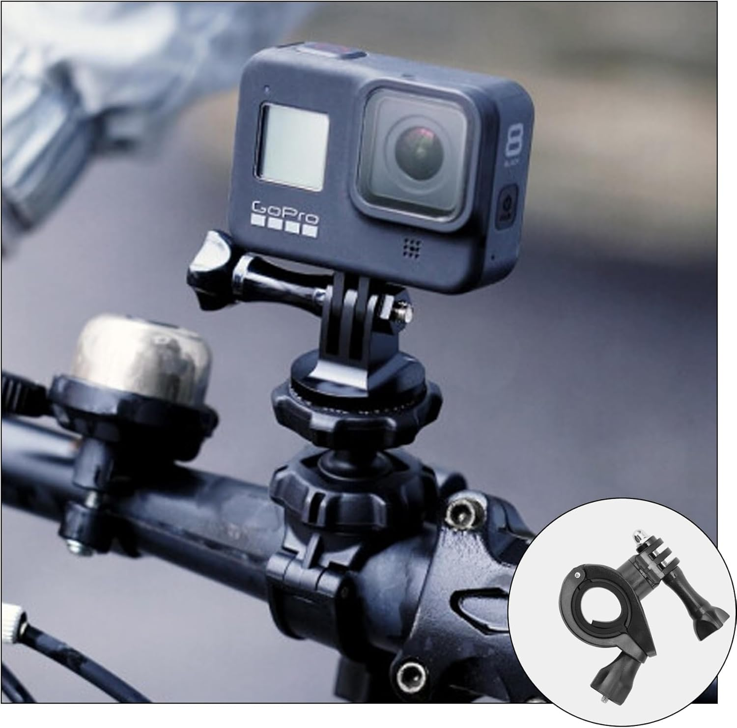 Alriedy Bicycle Mount for Gopro Hero, Action Cameras and Accessories, 360&deg; Rotatable Motorcycle Handlebar Mount, for Gopro and Other Action Cameras image number 2