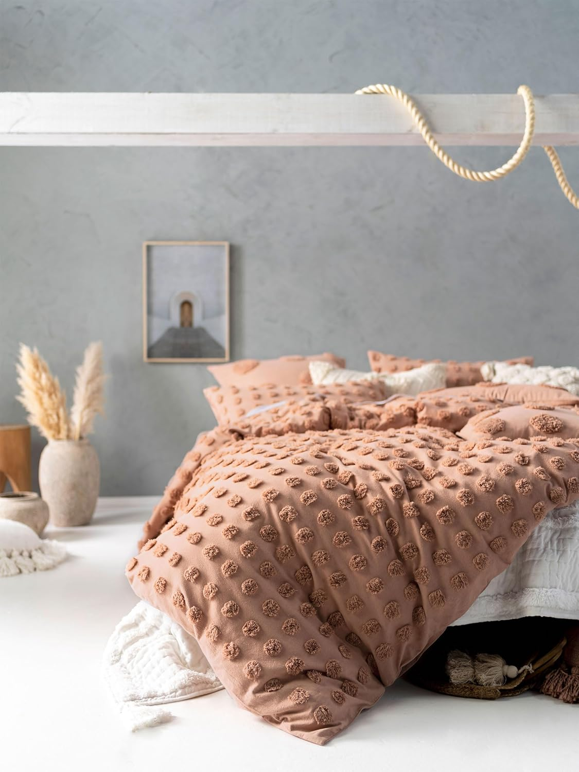 Linen House Haze Maple Quilt Cover Set, Double Bed