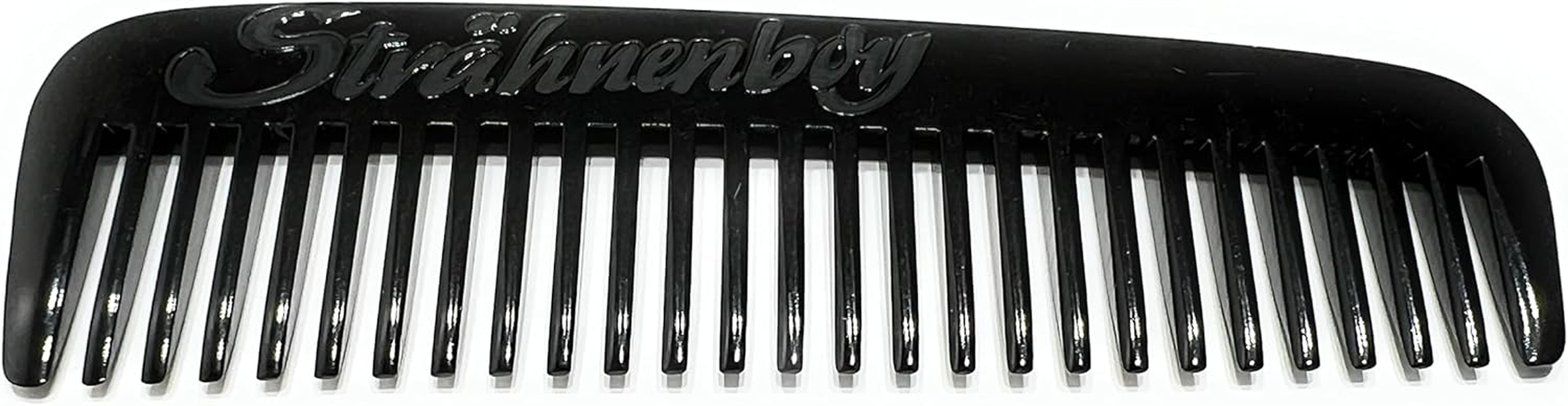 Str&auml;hnenboy - Pocket Comb Handmade 11 Cm Coarse Toothing Black Curl Comb Strand Comb Afro Comb Beard Comb (11_Bl TK) image number 2
