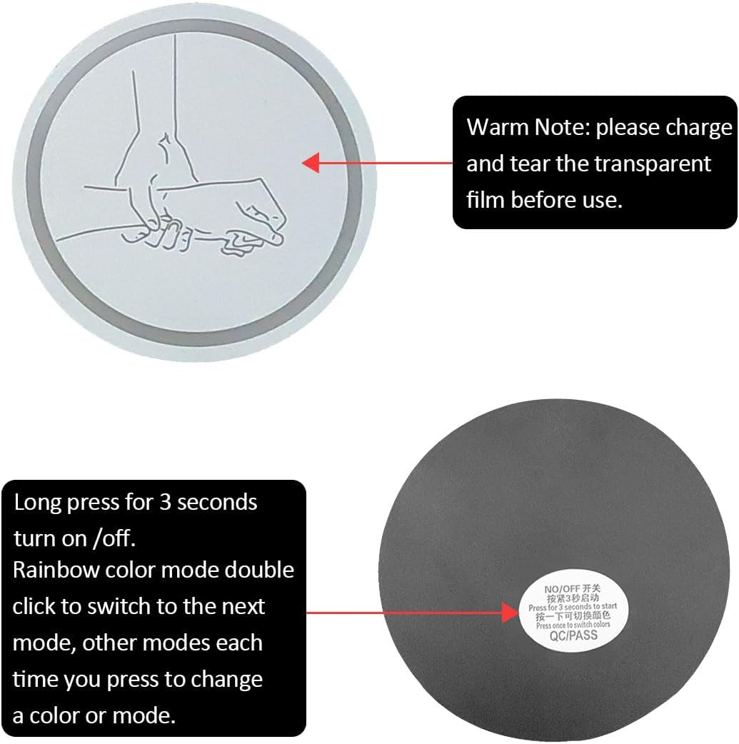 2 PCS LED Cup Holder Lights for Car,7 Colors Changing USB Charging Cup Holder Insert Coasters,Led Car Coasters,Luminescent Cup Pad Interior Atmosphere Lamp Decoration Light image number 1