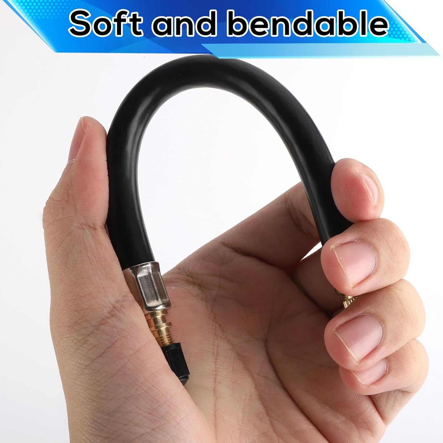 Gosknor 2Pcs Valve Stem Extension, 8.54 Inch Valve Stem Extenders Flexible Tire Valve Extender Extension Tire Valve Adaptor for Cars Motorcycles Bicycles Rvs Air Compressors image number 4