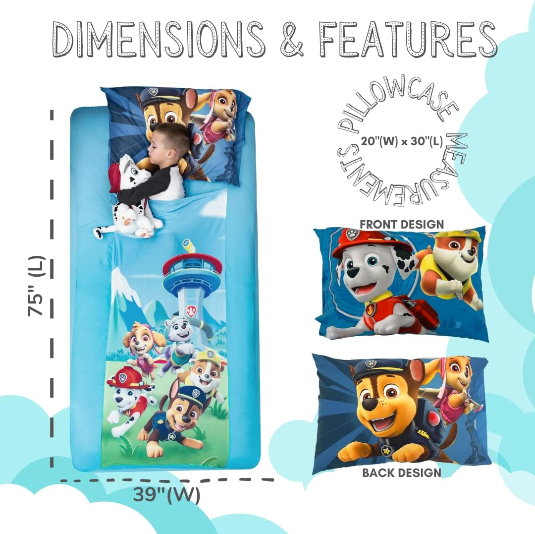 Paw Patrol Kids Bedding Super Soft Compression Snuggle (TM) Sheets, Twin, (Official Nickelodeon Product) by Franco image number 5